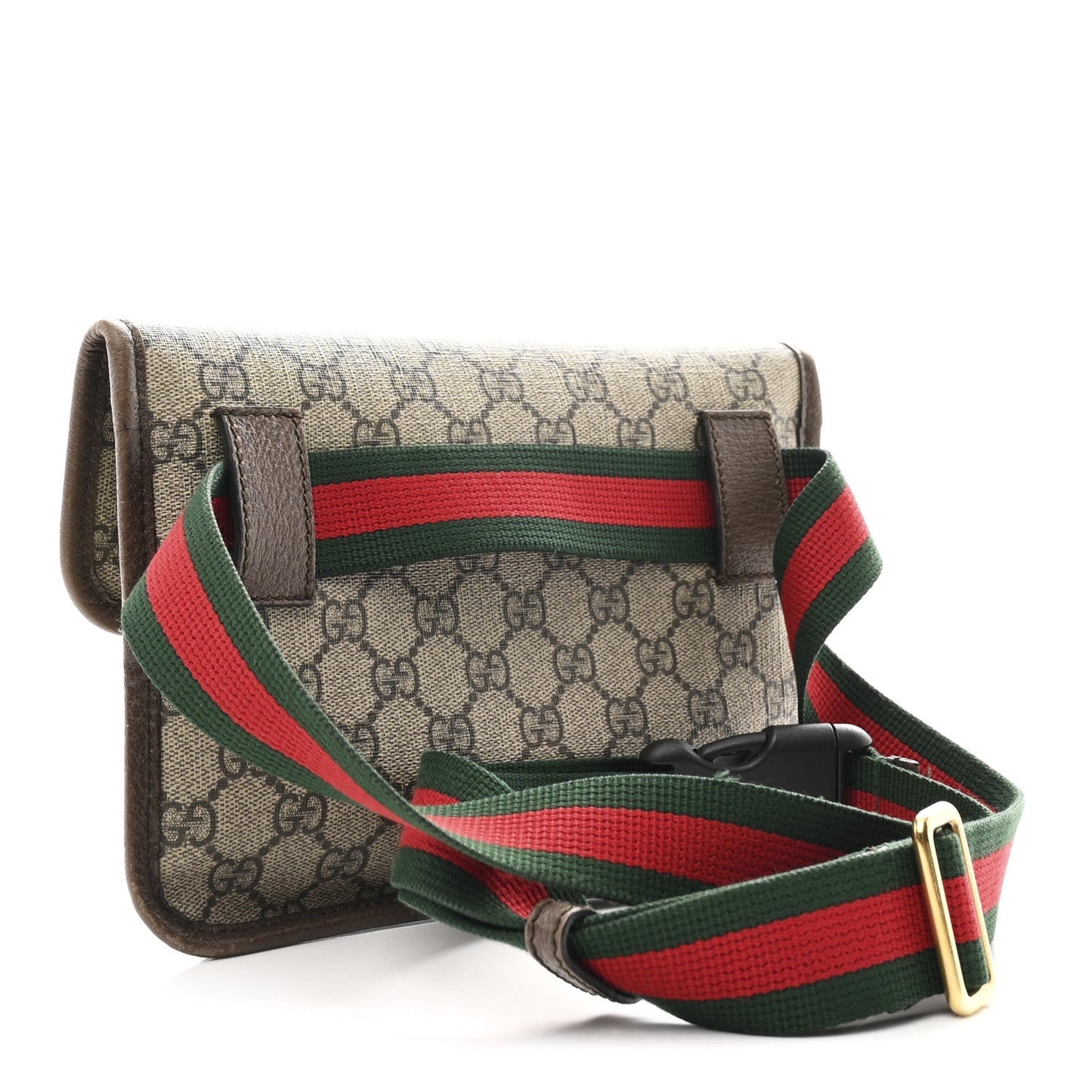 GG Supreme Monogram Neo Vintage Web Belt Bag Brown