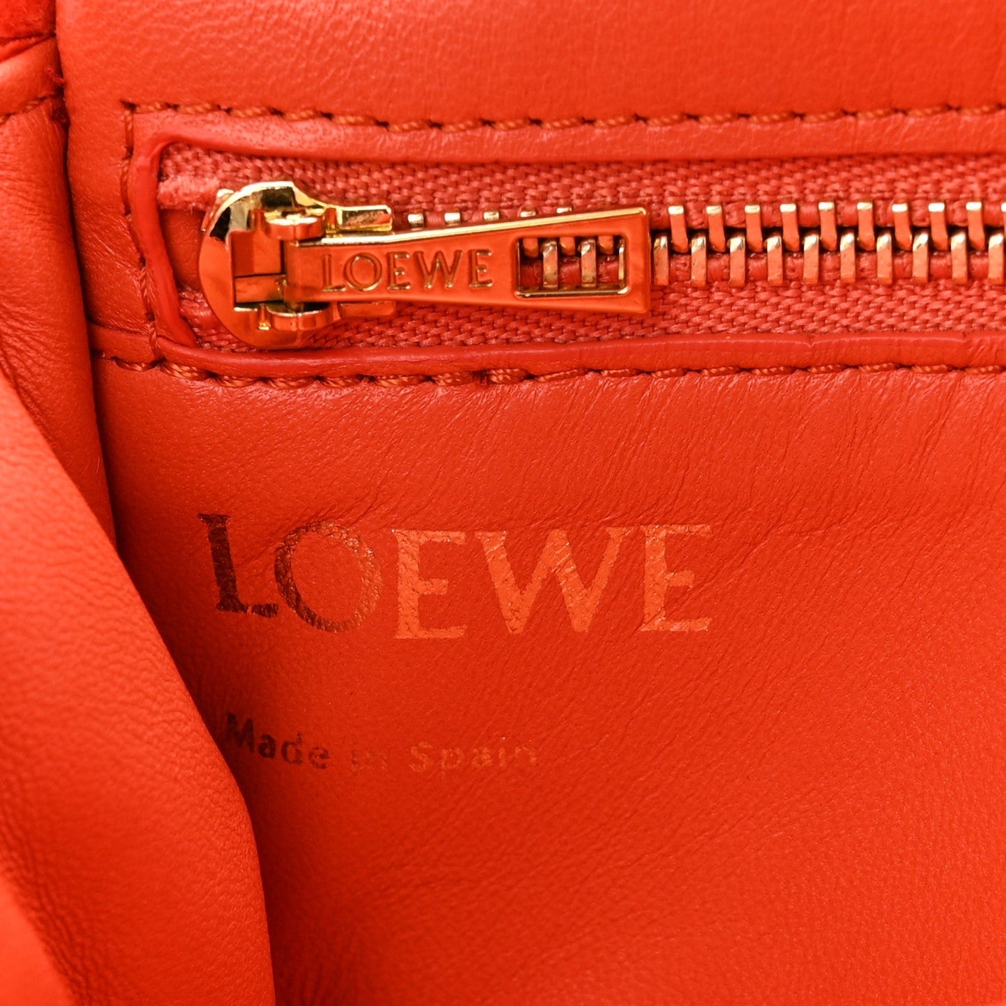 Velvet Mini Goya Puffer Bag Orange