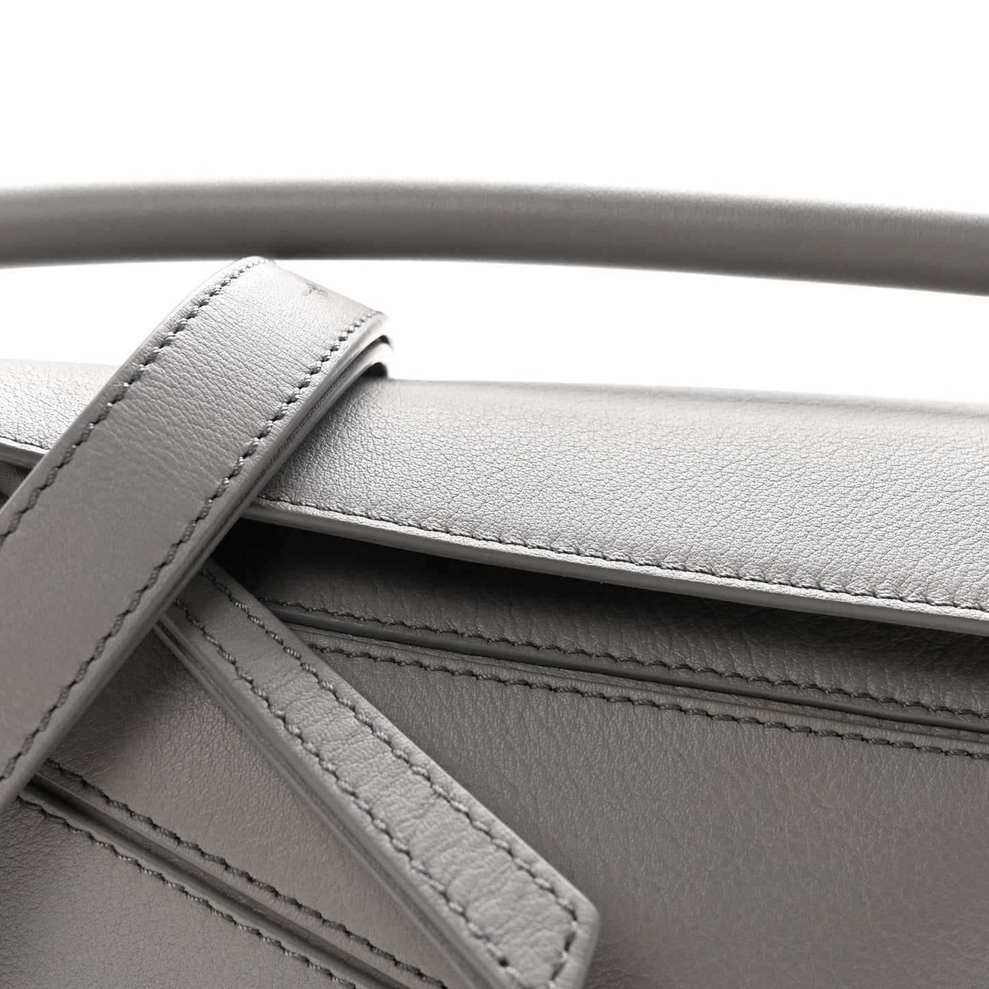 Calfskin Small Puzzle Bag Pearl Grey
