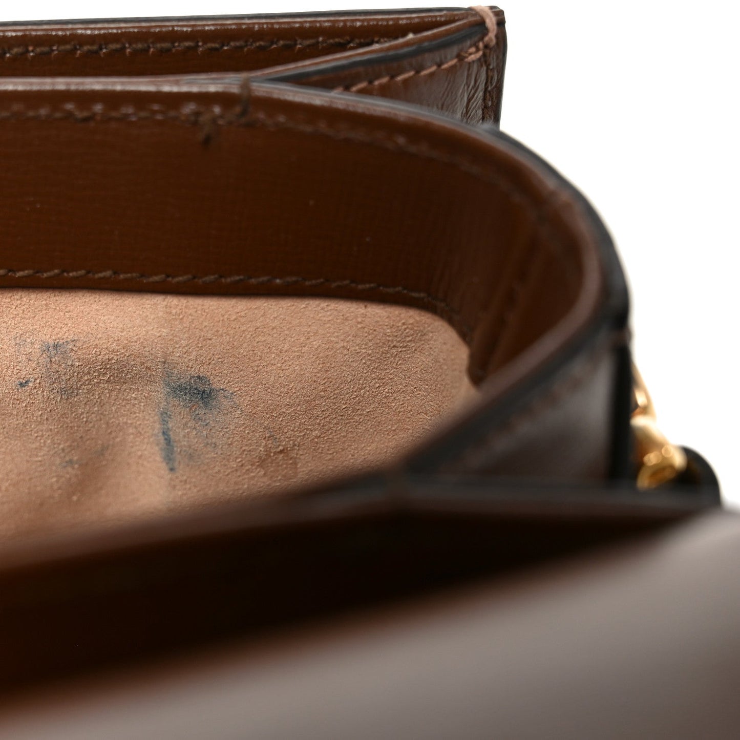 GG Supreme Monogram Horsebit 1955 Shoulder Bag Beige Brown Sugar