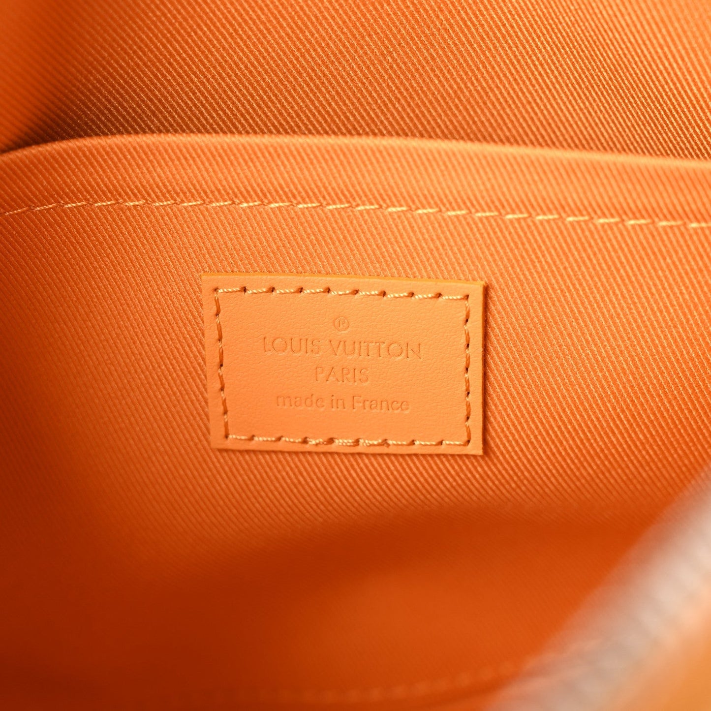 Grained Calfskin Aerogram City Keepall Safran Yellow