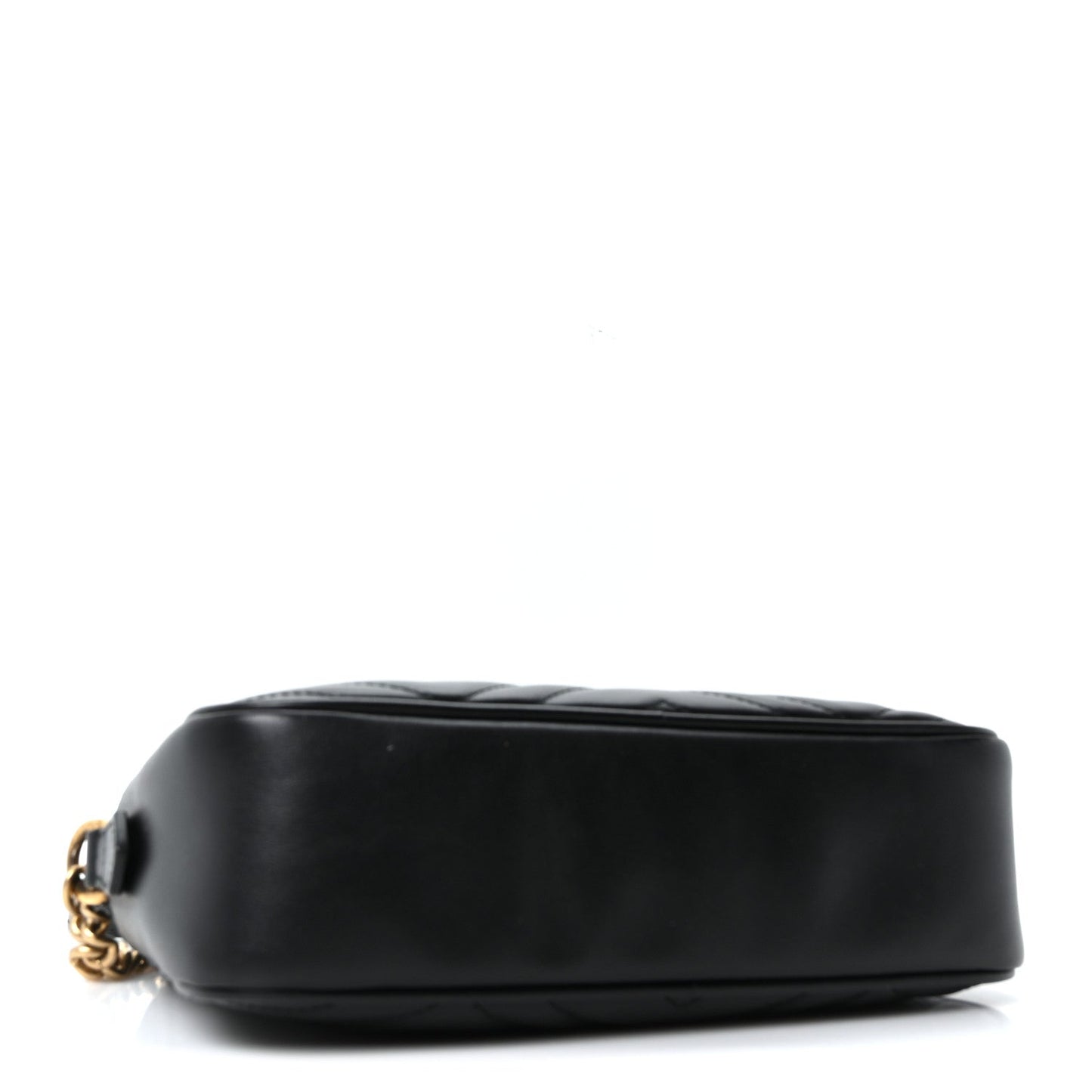 Calfskin Matelasse Small GG Marmont Chain Shoulder Bag Black