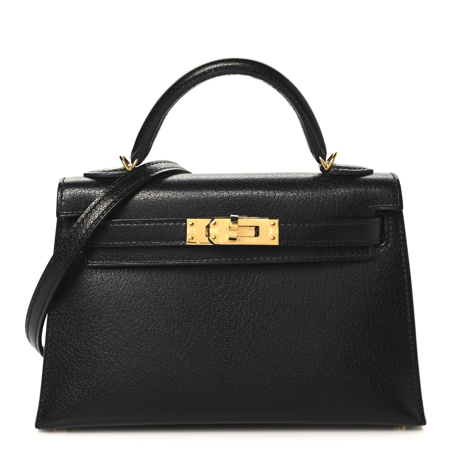 Chevre Chamkila Mini Kelly Sellier 20 Black