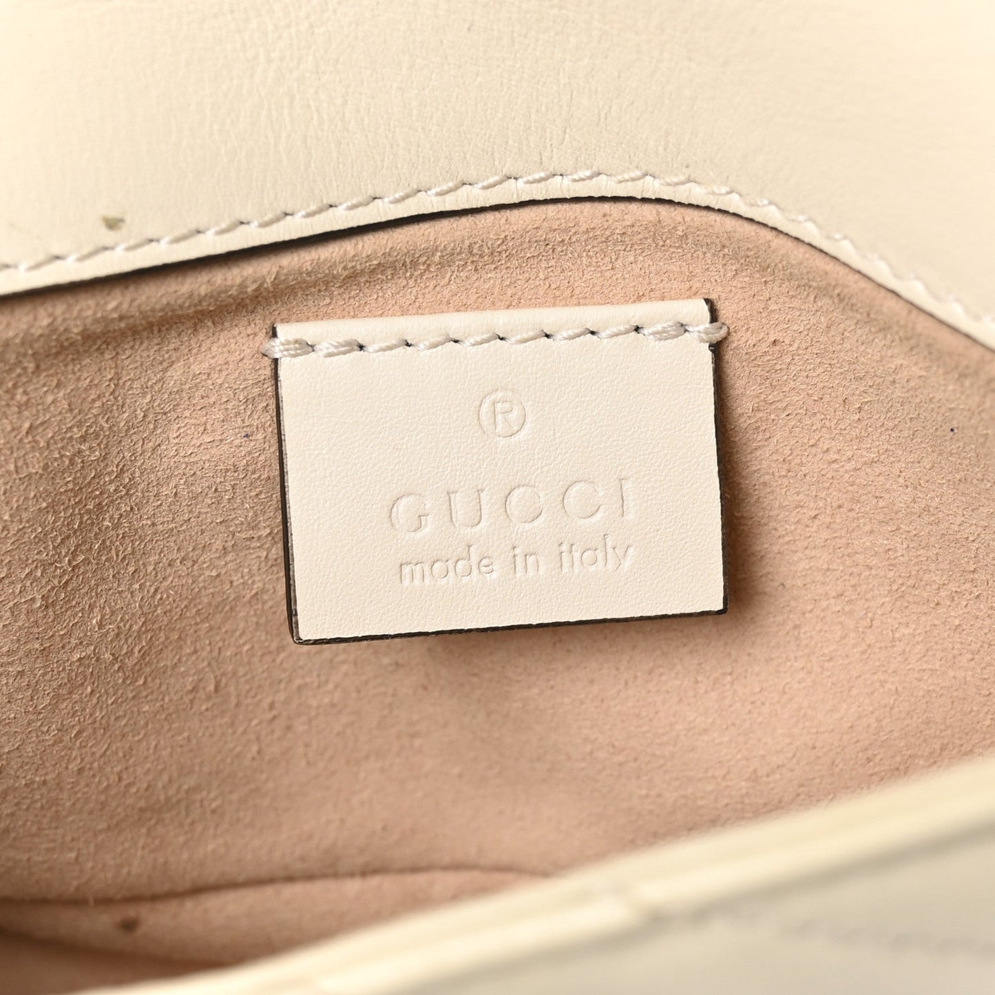 Calfskin Matelasse Super Mini GG Marmont Shoulder Bag White