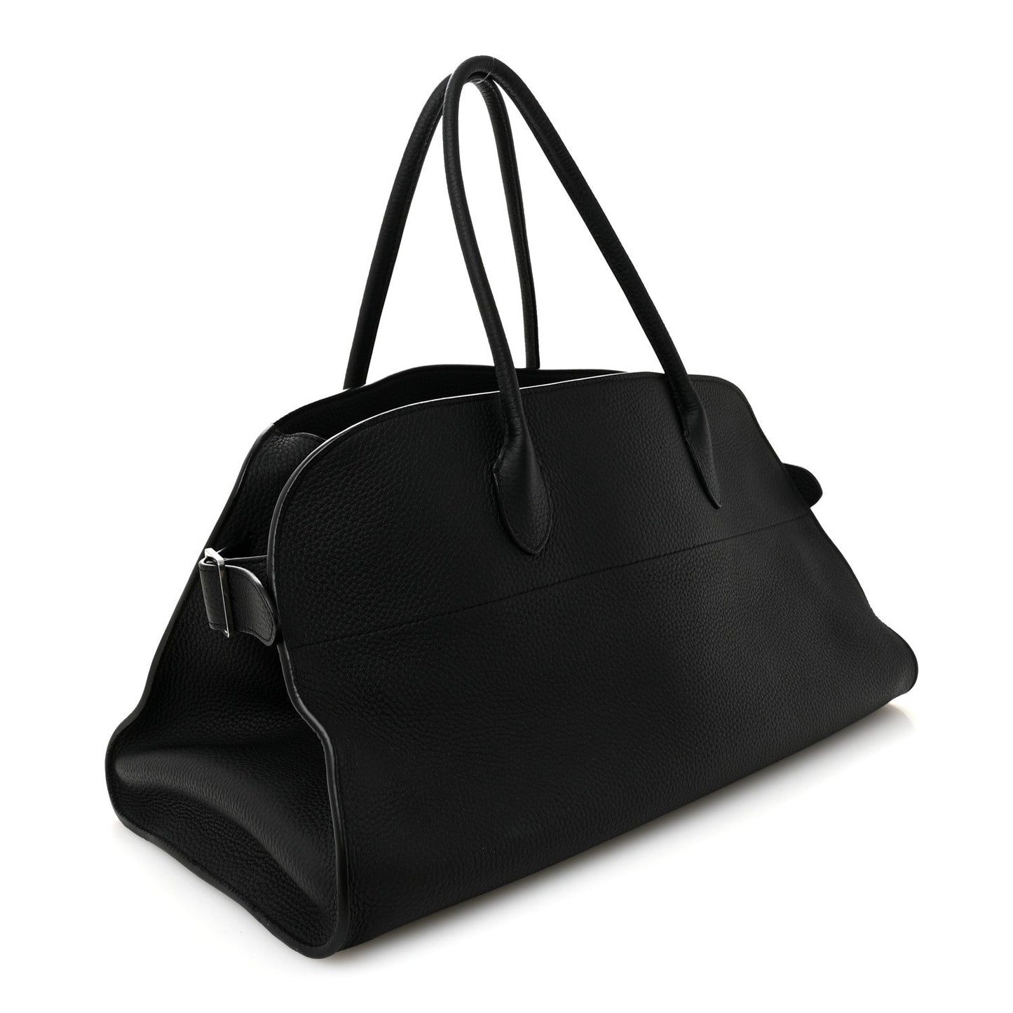 Matte Grained Calfskin EW Margaux Black
