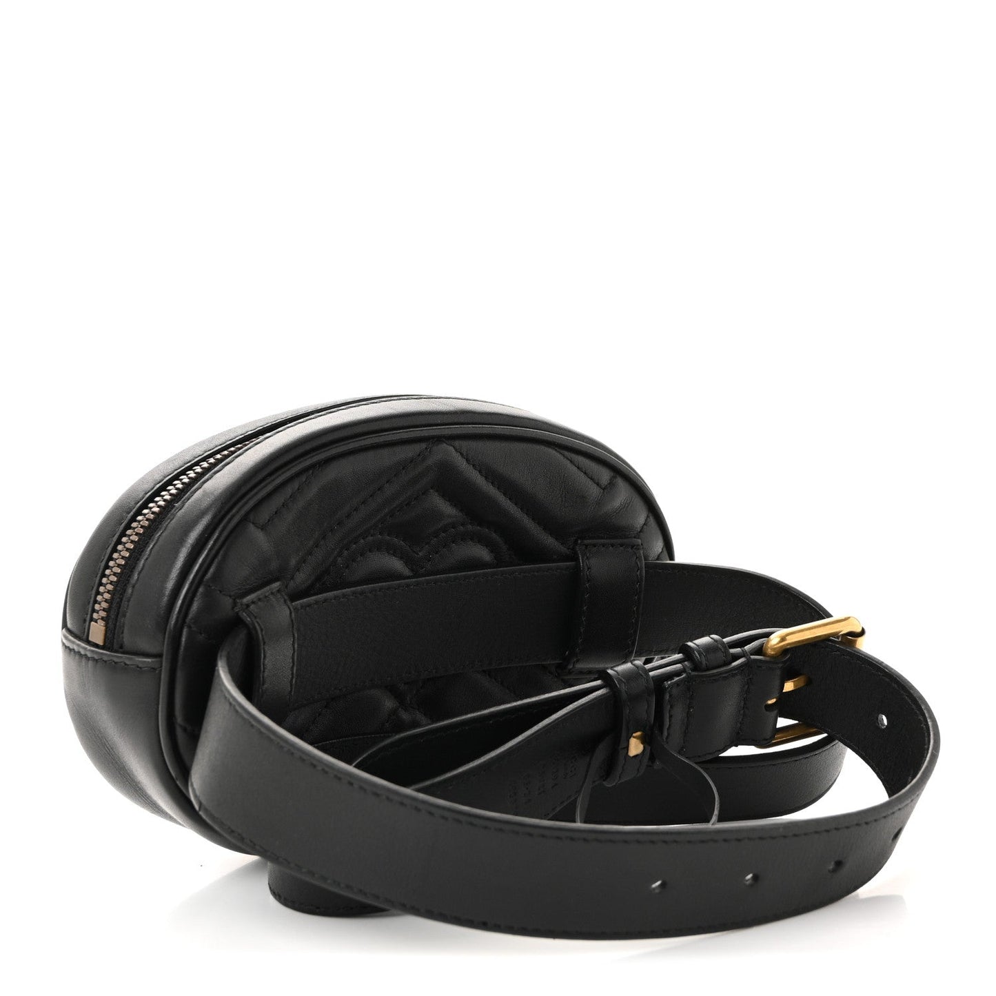Calfskin Matelasse GG Marmont Belt Bag 85 34 Black