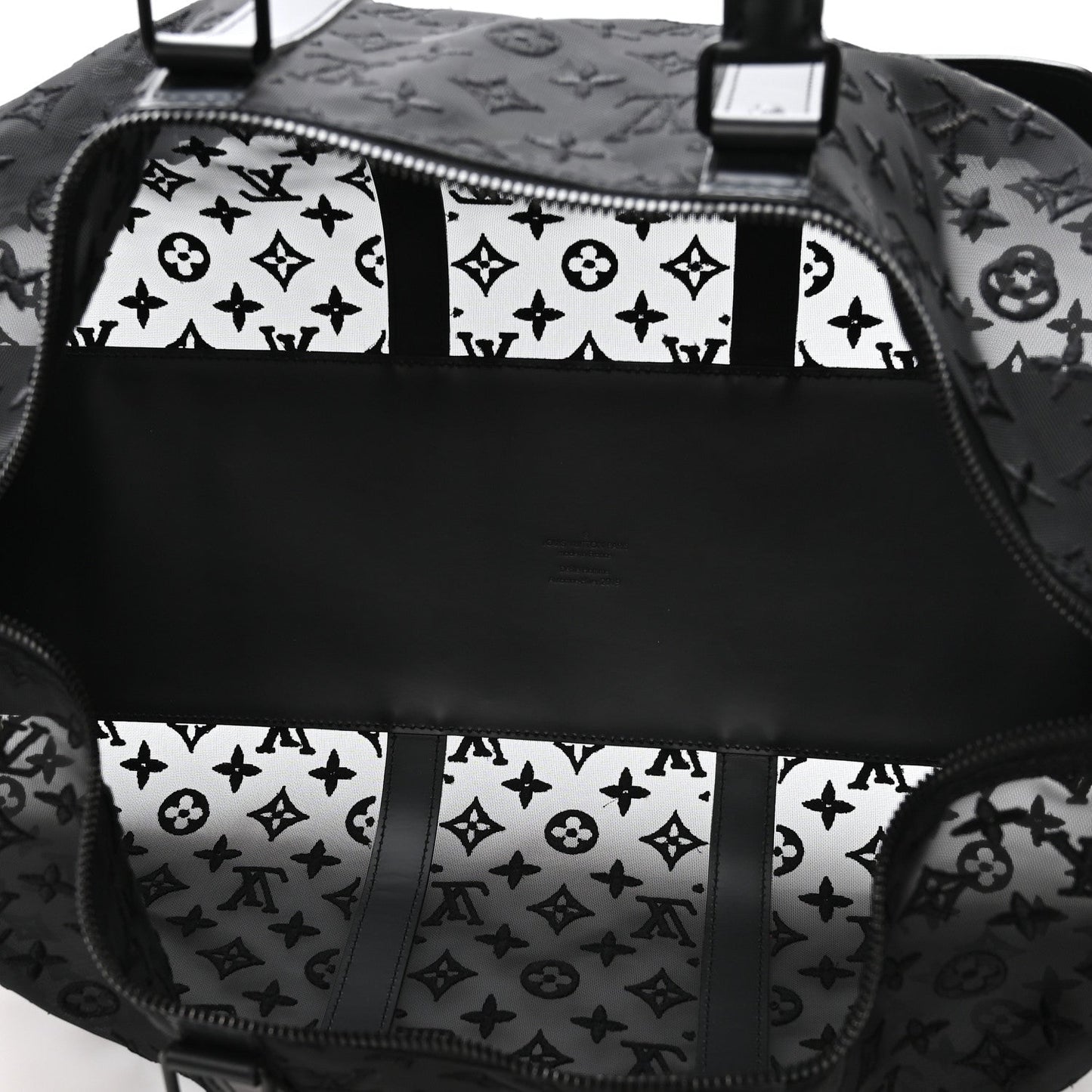 Monogram See Through Keepall Bandouliere 50 Black