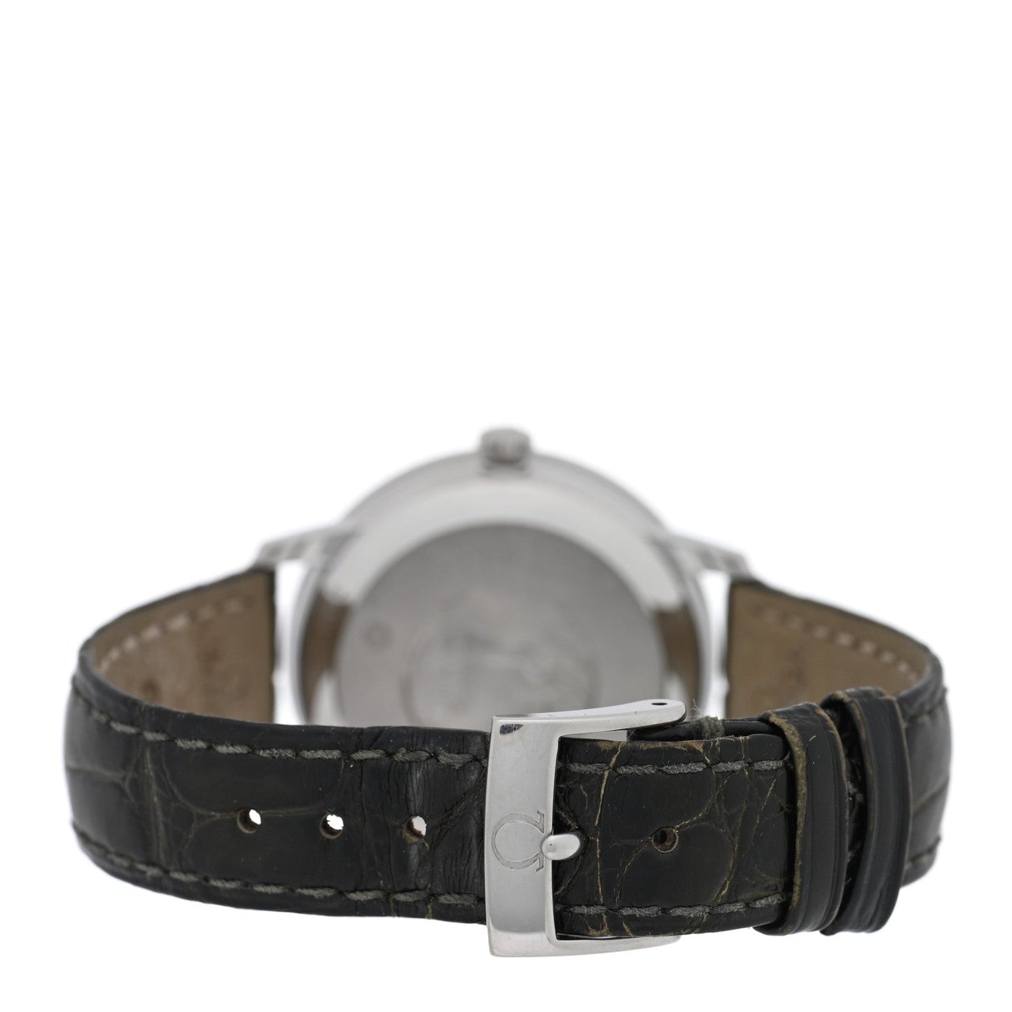 Stainless Steel Alligator Diamond 32.7mm De Ville Prestige Quartz Watch White 424.13.33.20.52.002