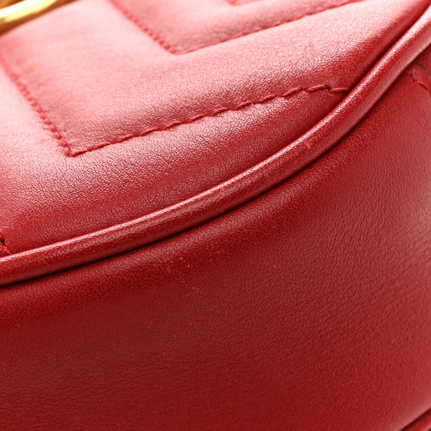 Calfskin Matelasse GG Marmont Belt Bag 85 34 Hibiscus Red