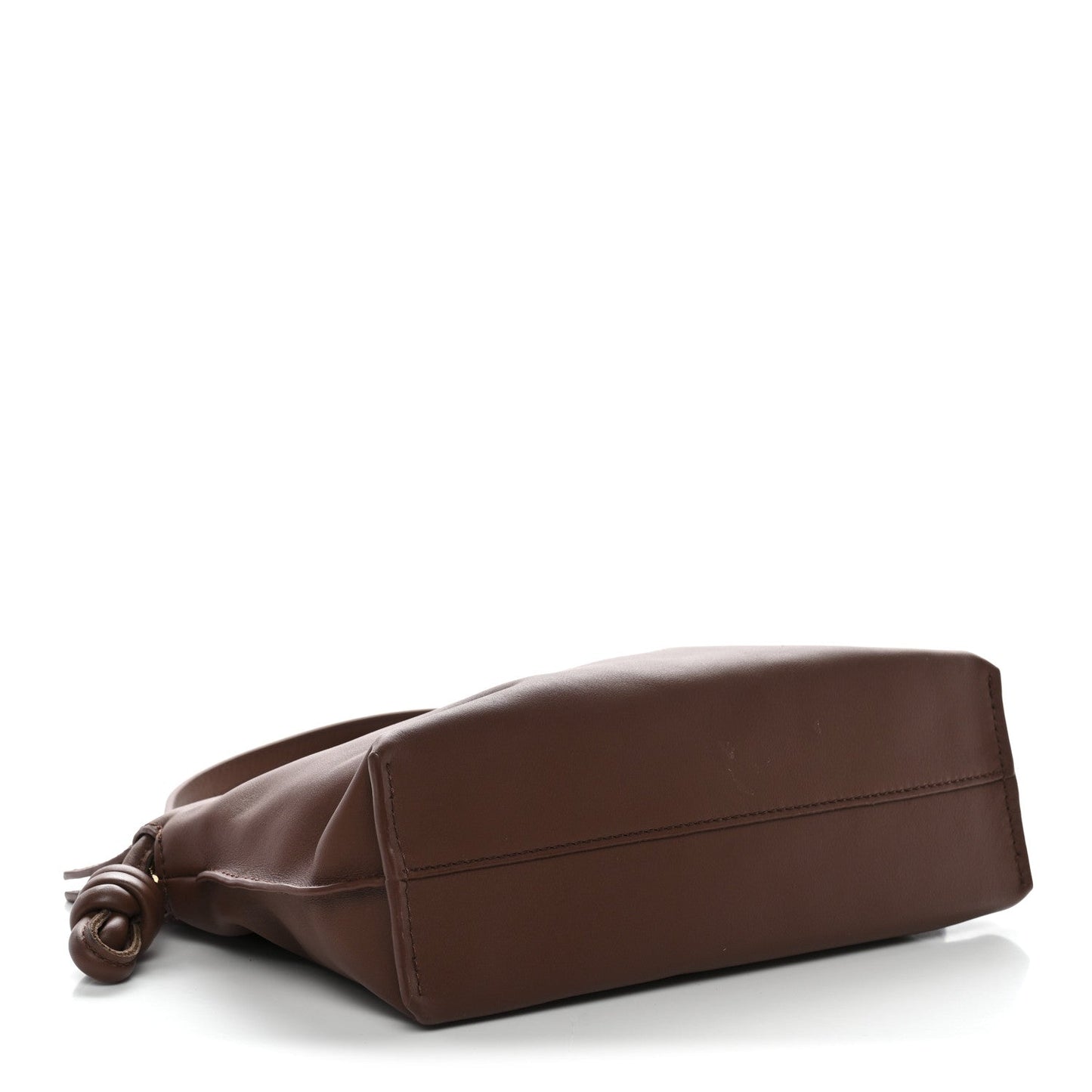 X SUNA FUJITA Nappa Flamenco Knot Clutch Havana