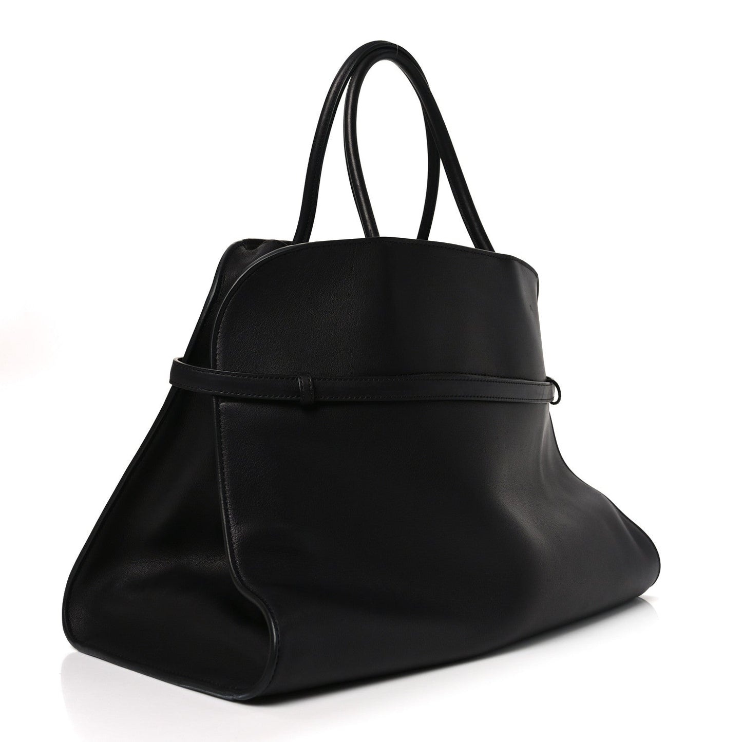 Polished Saddle Calfskin Soft Margaux Belt 15 Black