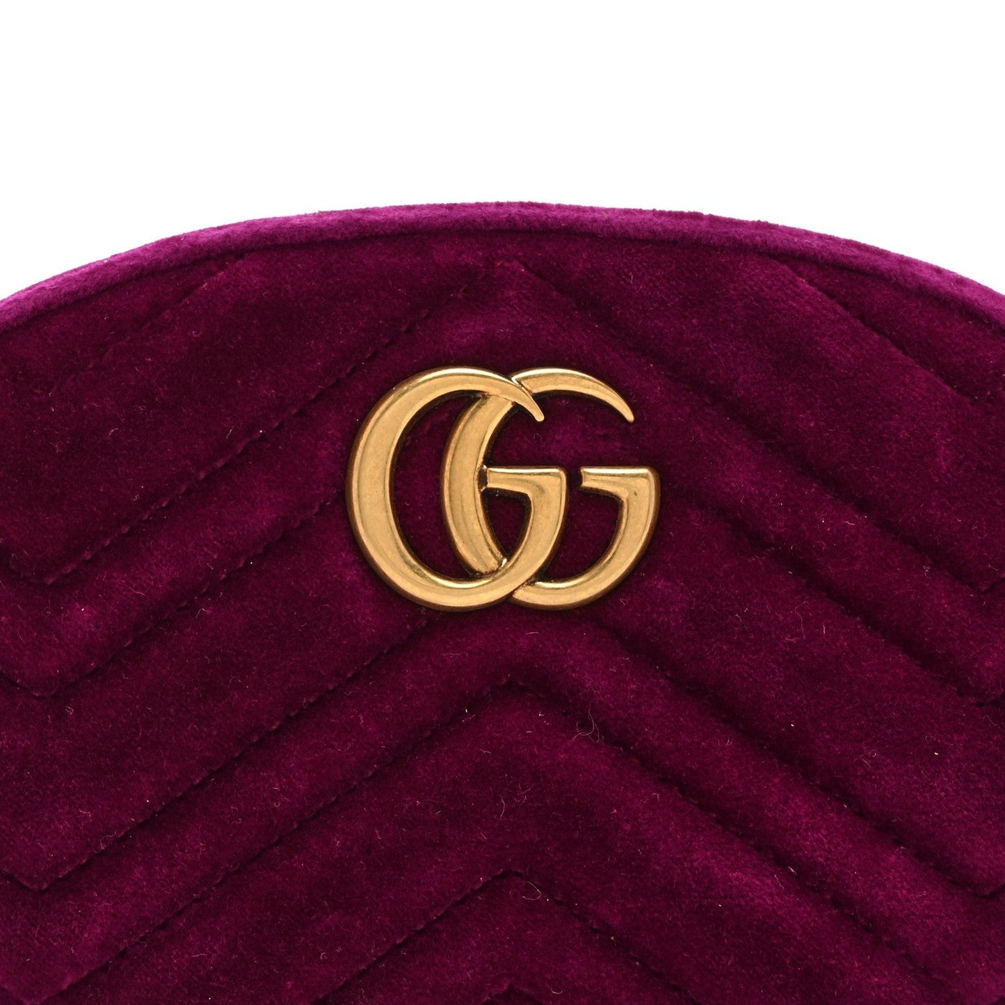 Velvet Matelasse GG Marmont Belt Bag 95 38 Fuchsia Violet Cyclamen