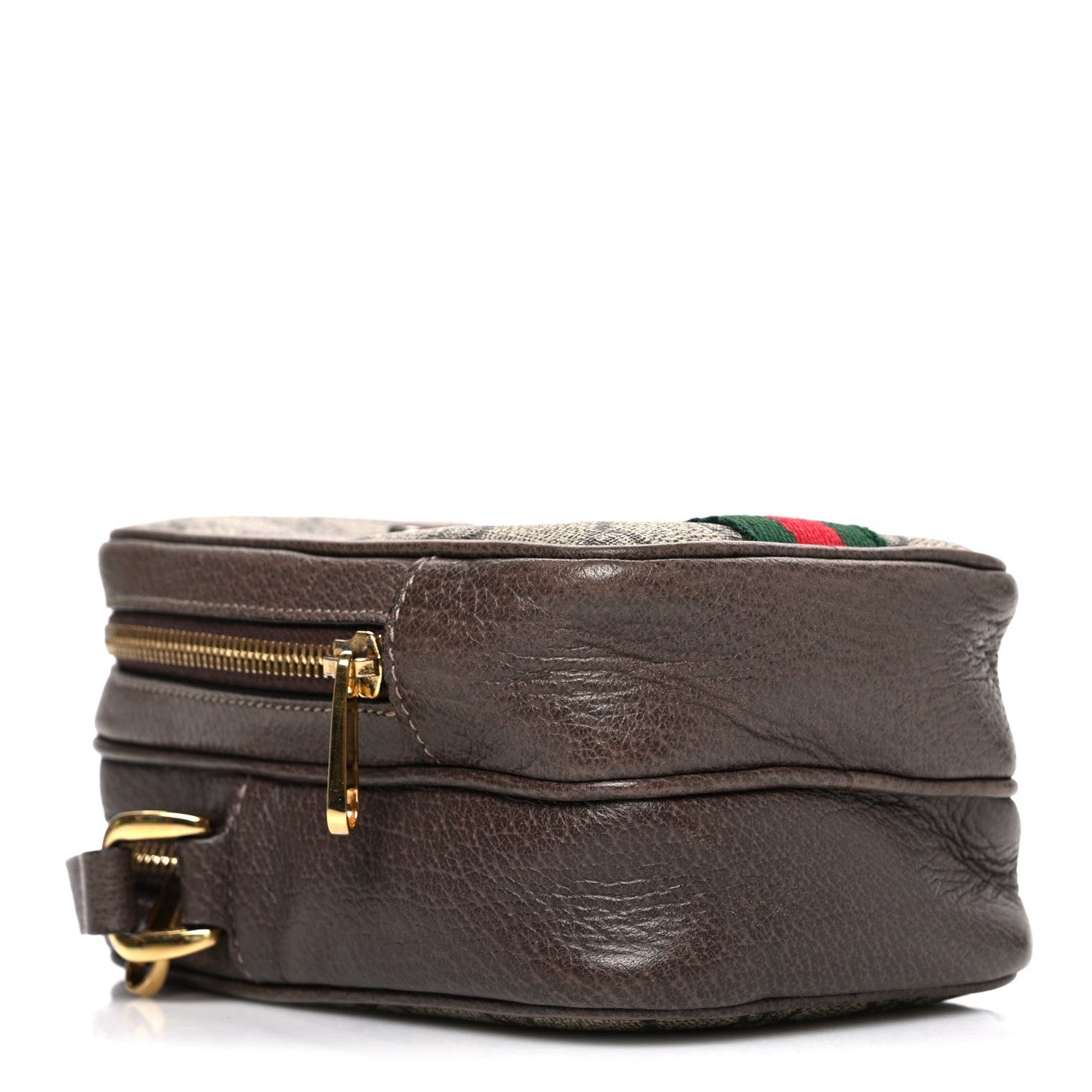 GG Supreme Monogram Web Mini Ophidia Double Zip Crossbody Bag Beige New Acero