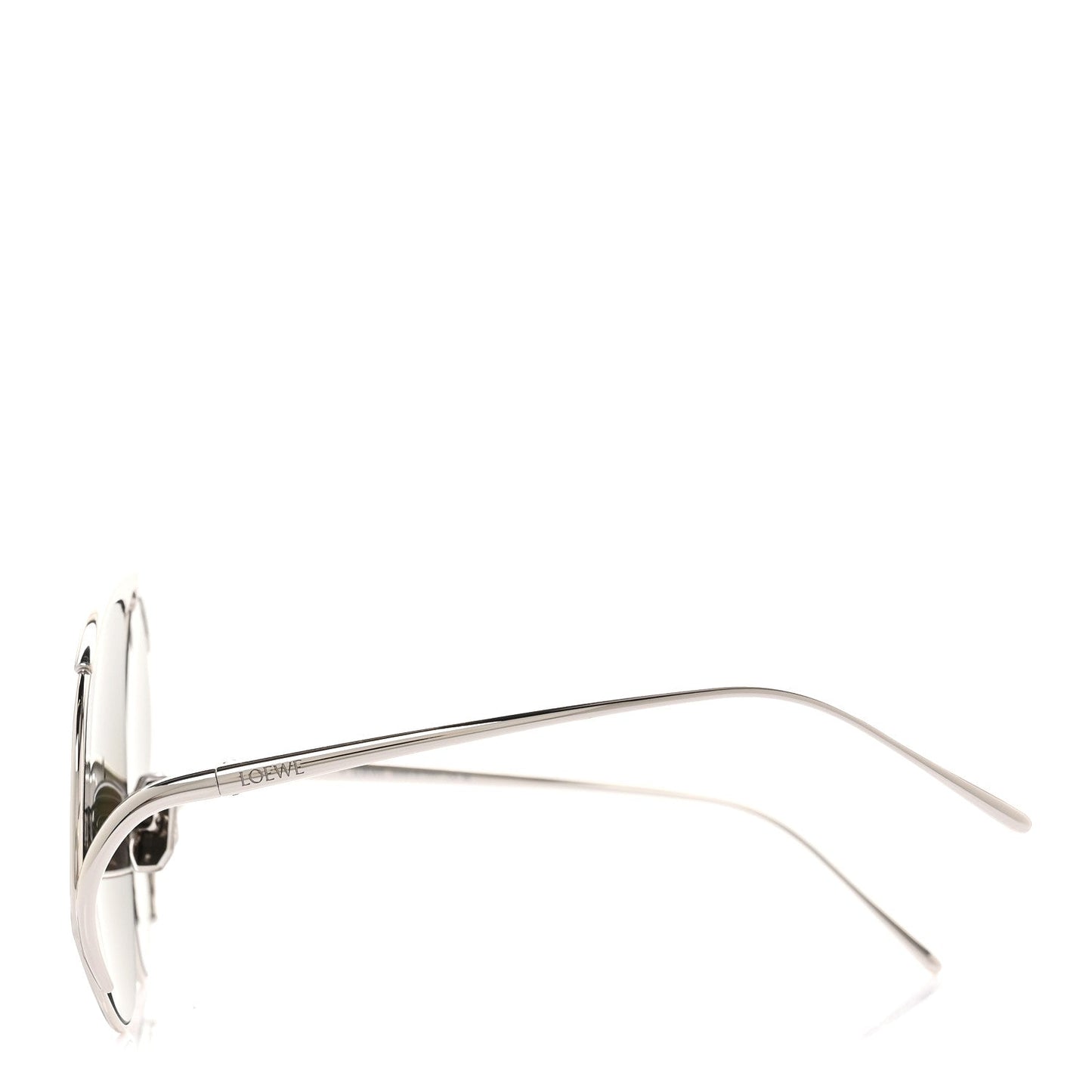 Metal Hillock Aviator Oversized Sunglasses LW40180U Silver