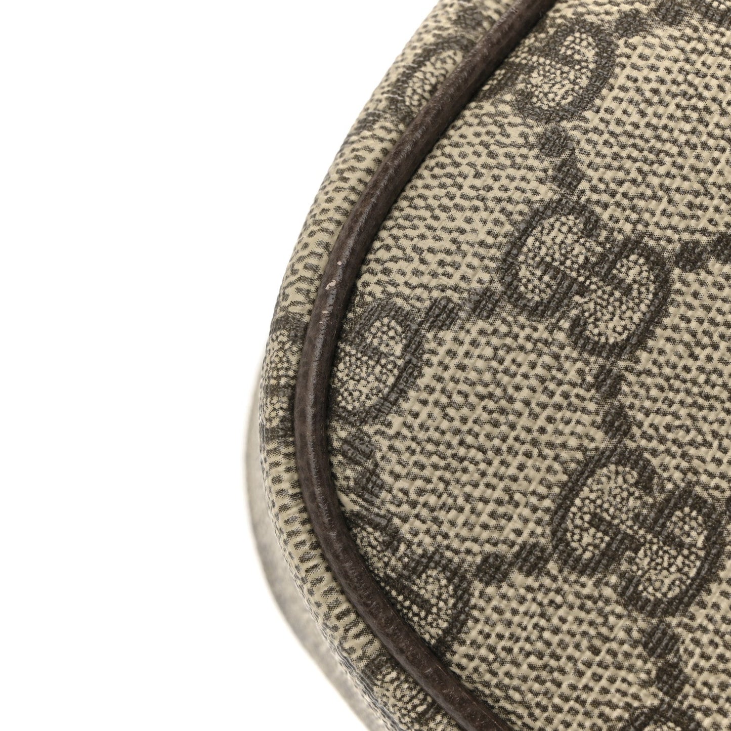 GG Supreme Monogram Textured Dollar Calfskin Web Small Ophidia GG Handbag Beige Ebony New Acero