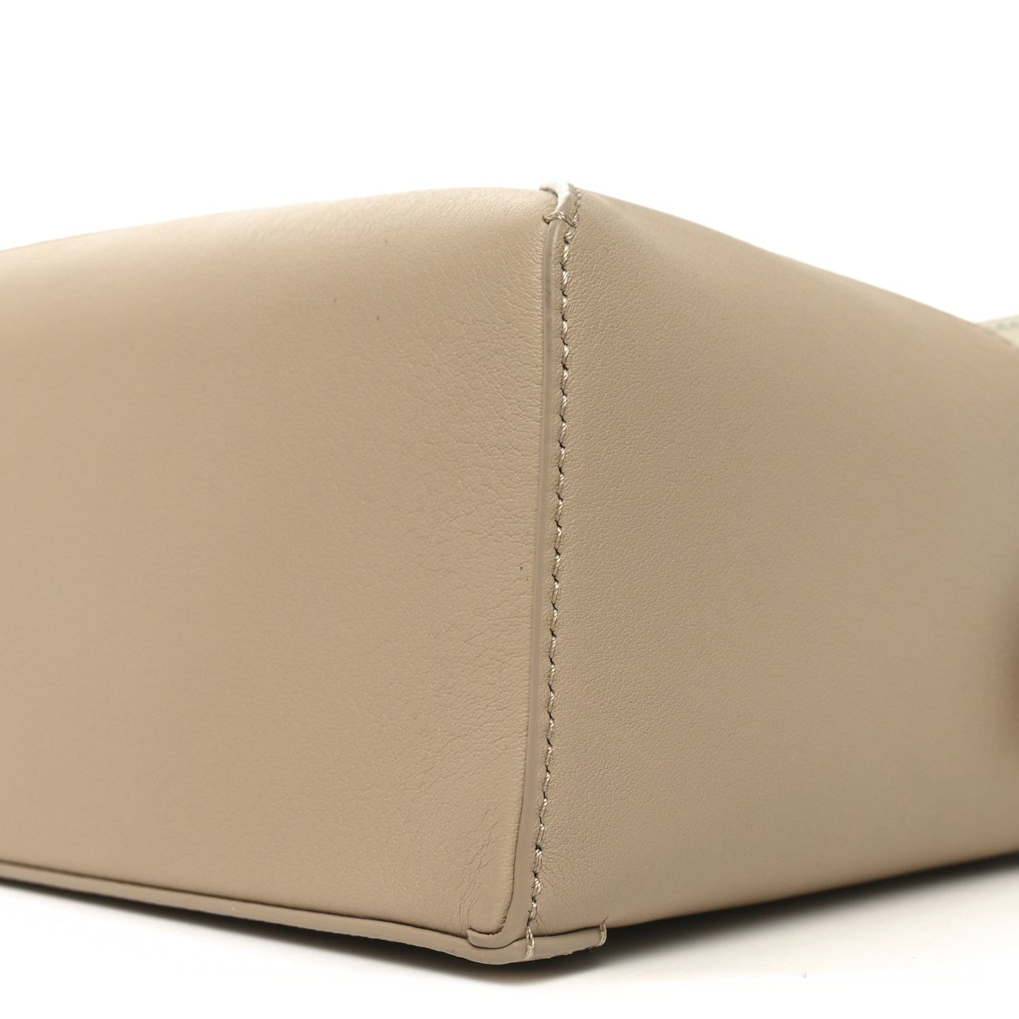 Classic Calfskin Small Puzzle Edge Bag Soft White Paper Craft