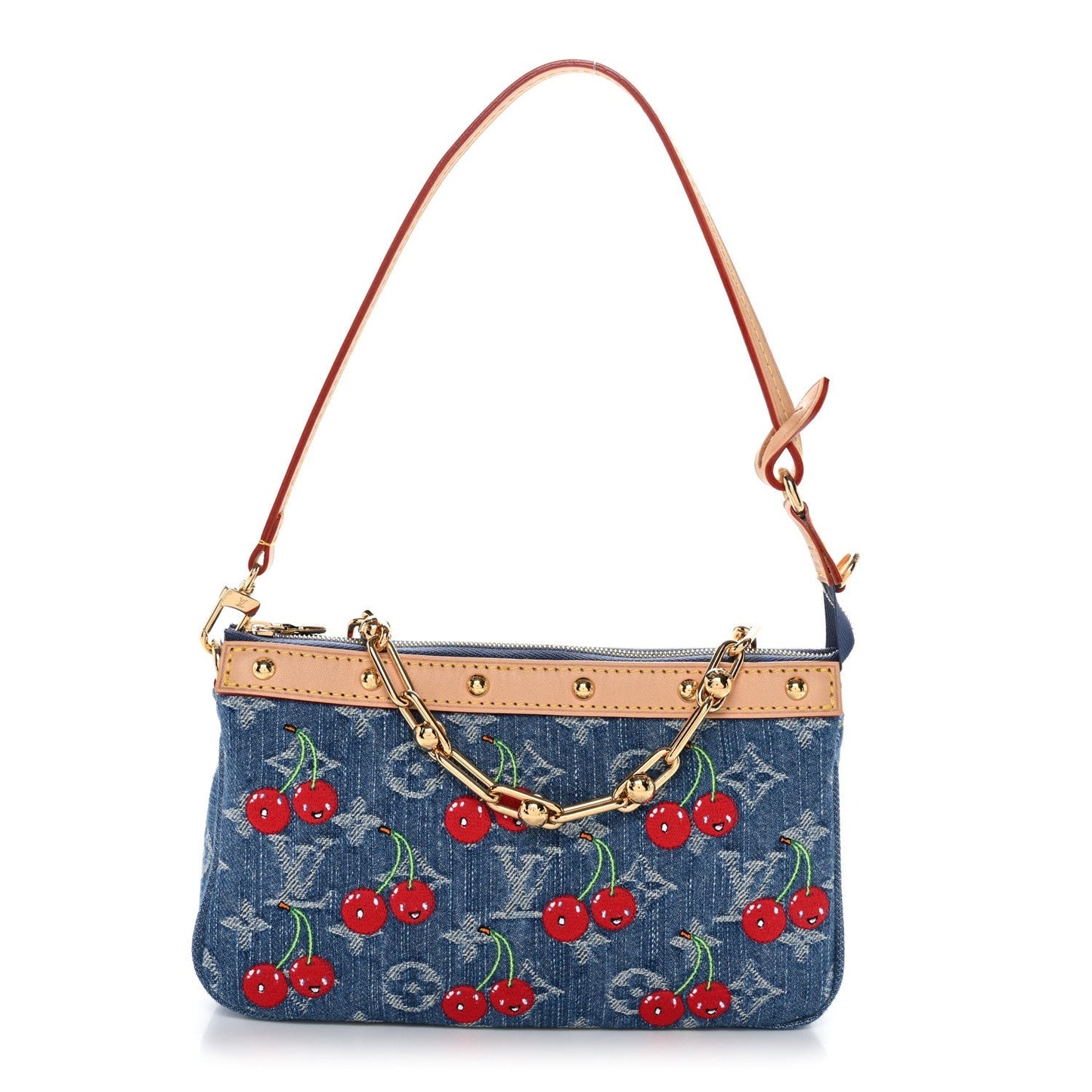 LV X TM Monogram Denim Cerises Pochette Accessories Blue