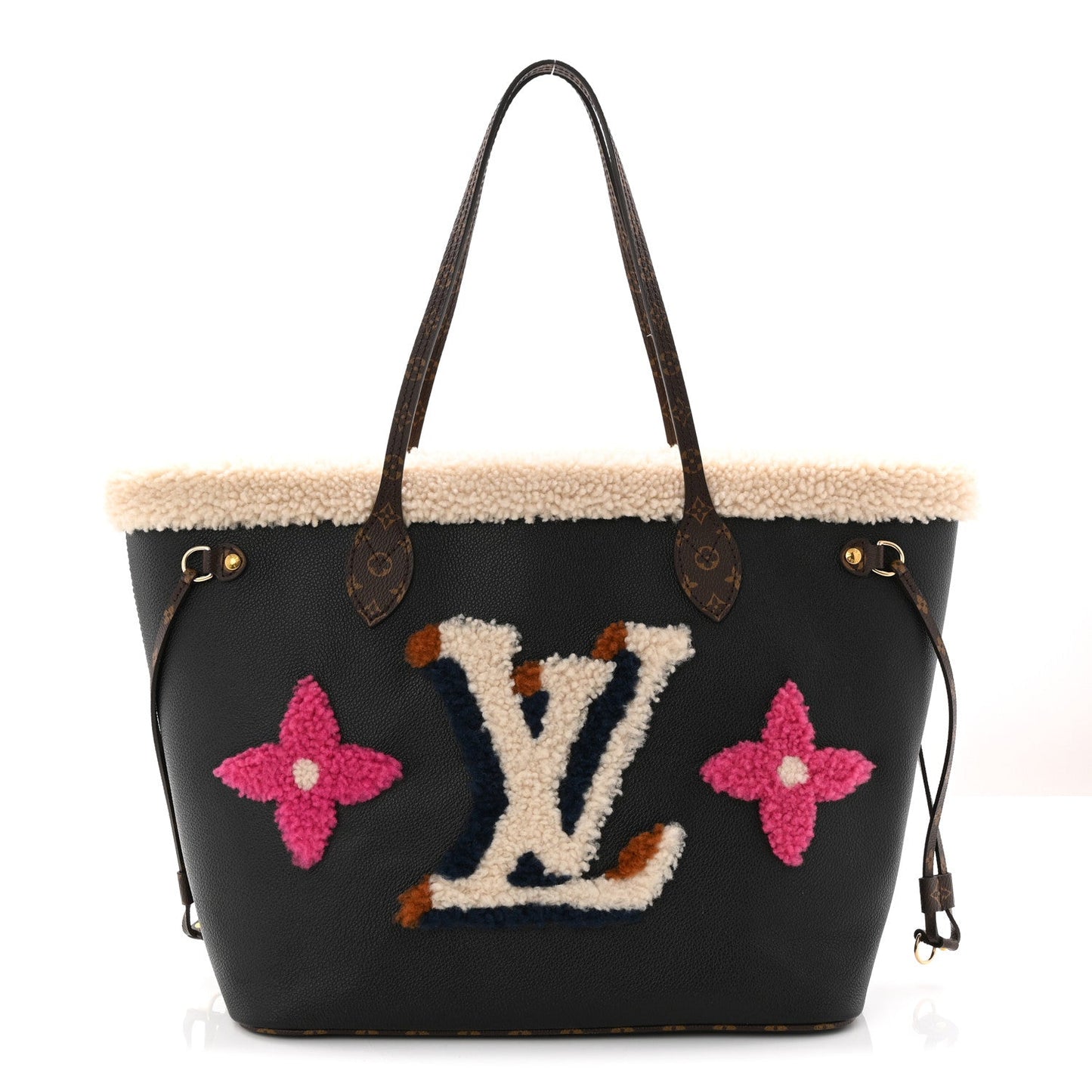 Calfskin Monogram Teddy Neverfull MM Black