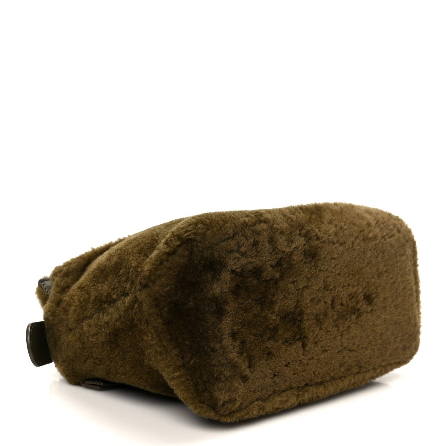 Shearling Small Puzzle Edge Bag Dark Khaki