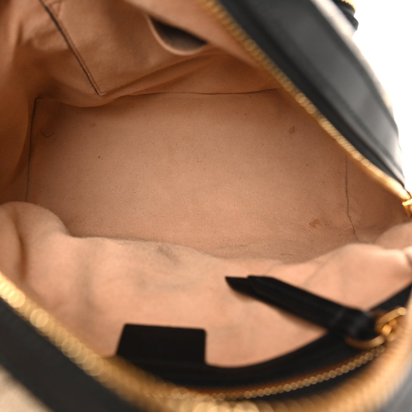 GG Supreme Monogram Bees Print Small Day Backpack Beige Oro Black