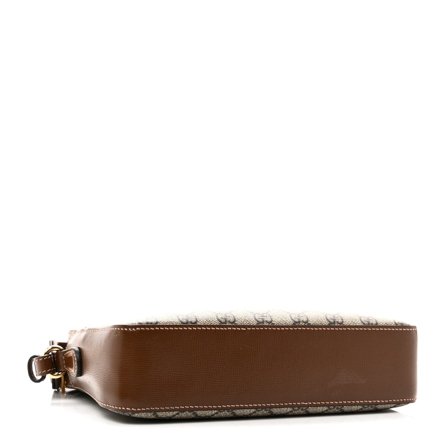 GG Supreme Monogram Azalea Calfskin Retro Interlocking G Messenger Shoulder Bag Beige Ebony Brown Sugar