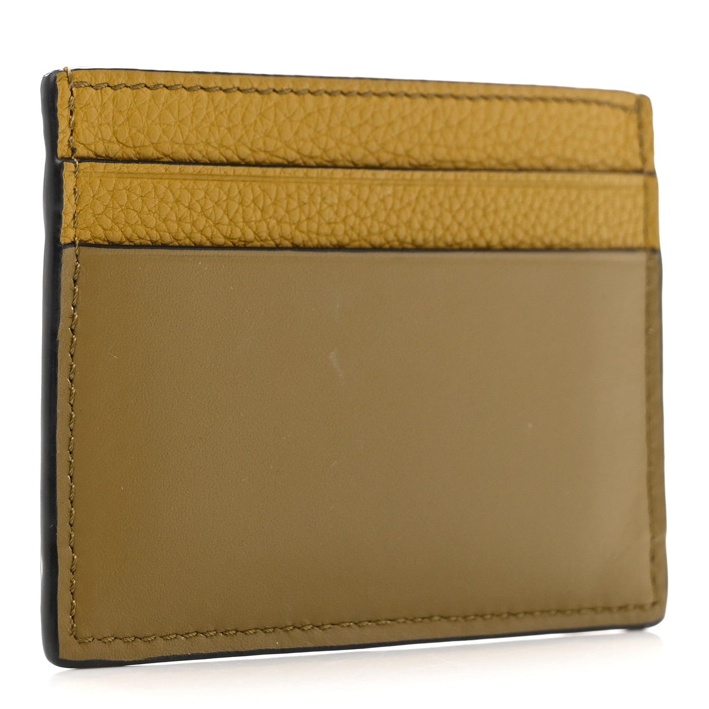 Grained Calfskin Signature Plain Card Holder
