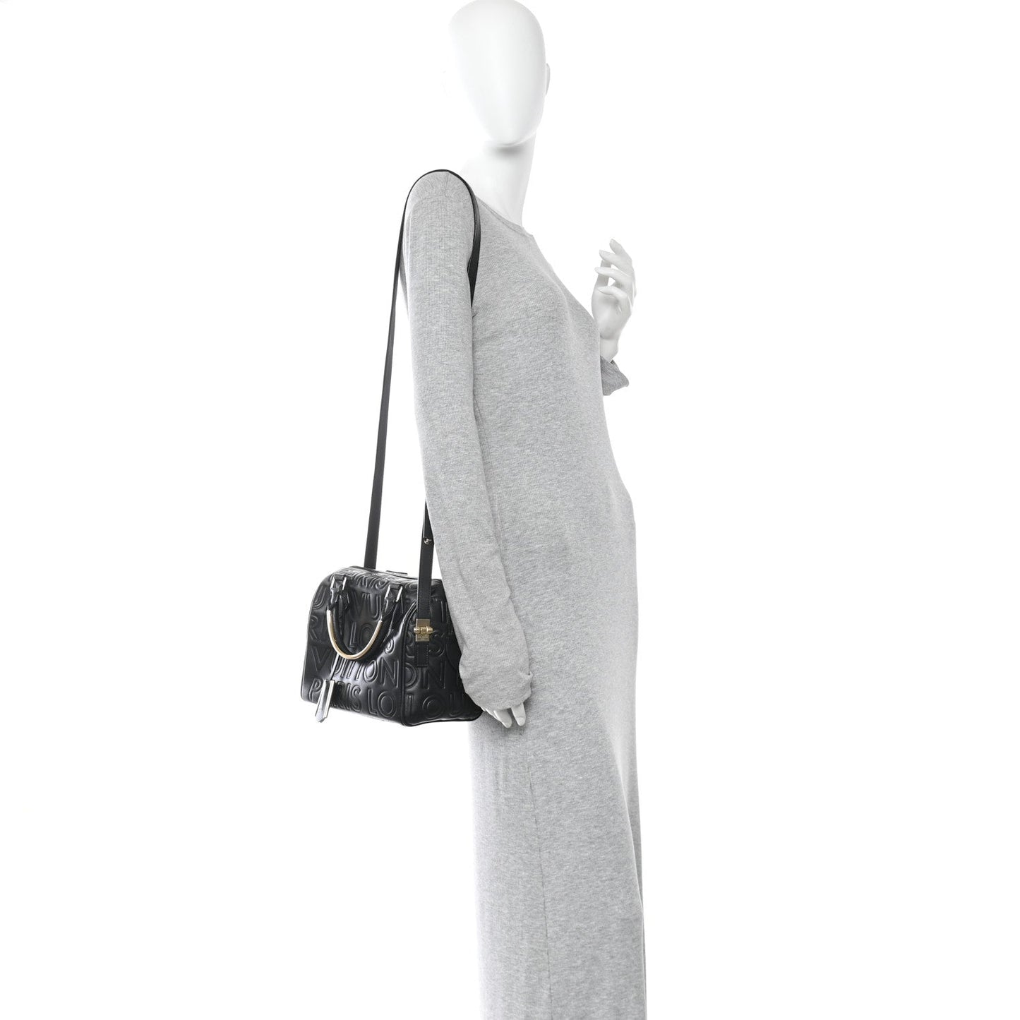 Calfskin Embossed Mini Cube Speedy Black