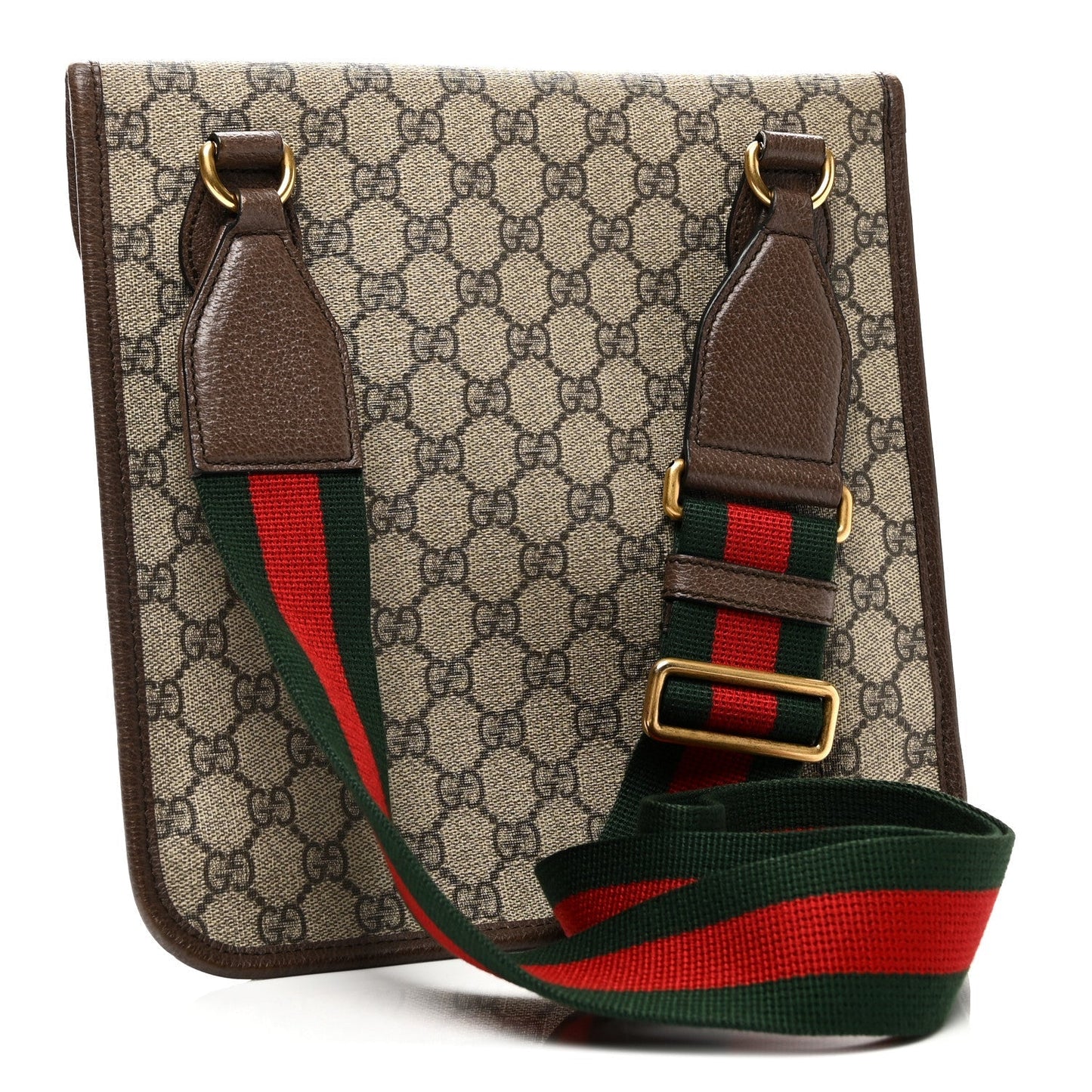 GG Supreme Monogram Web Medium Neo Vintage Flap Messenger Bag Beige New Acero