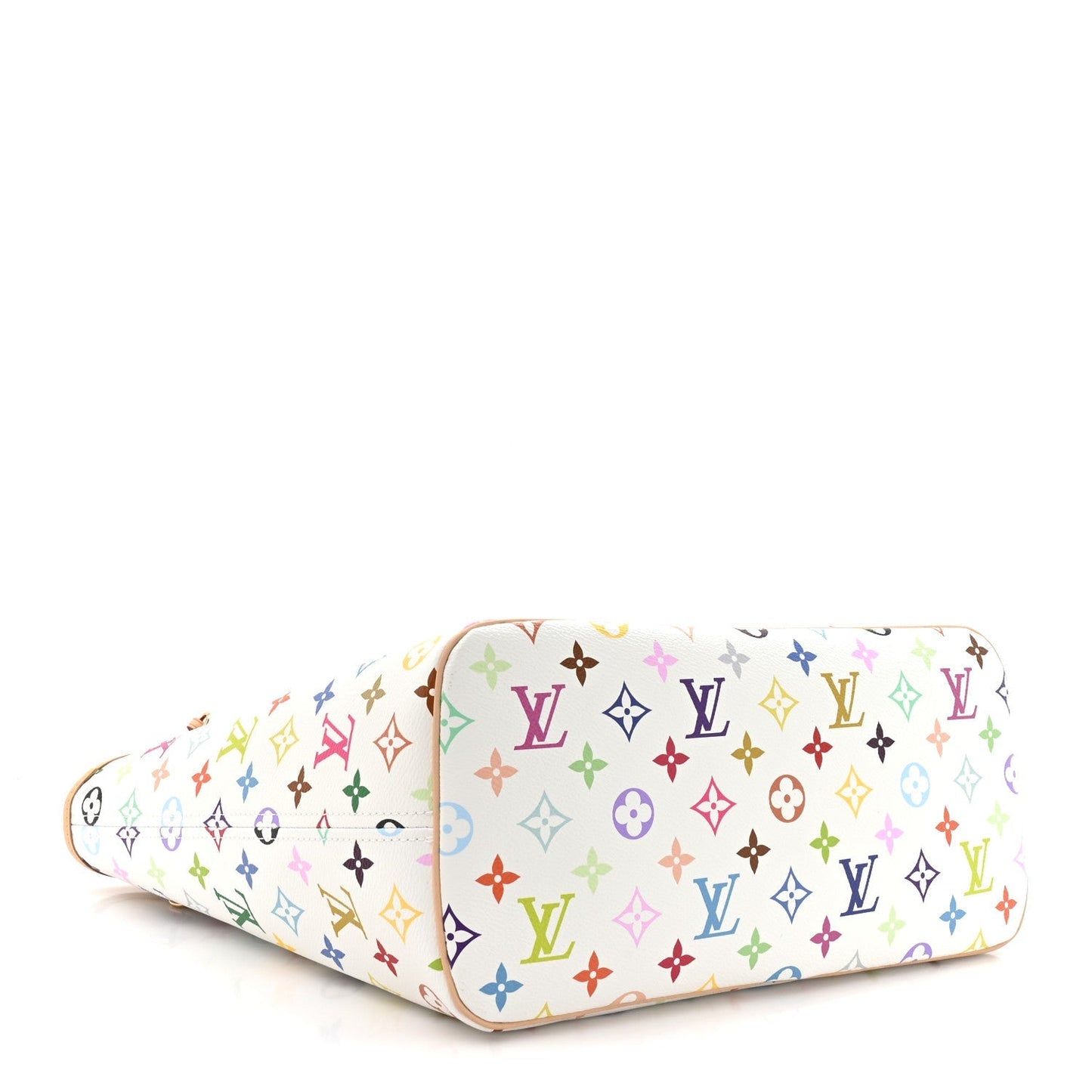 LV x TM Monogram Multicolor Neverfull MM White