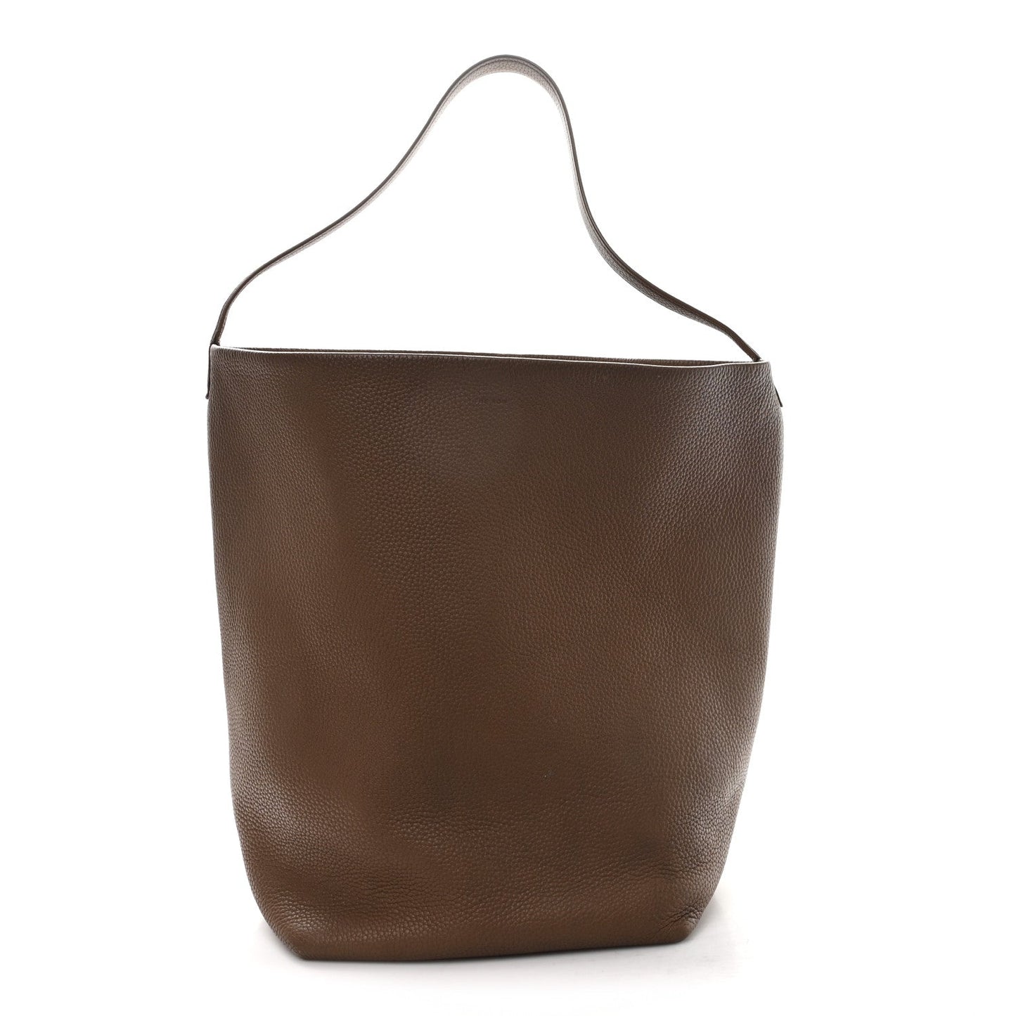 Grained Calfskin Large N/S Park Tote Dark Olive