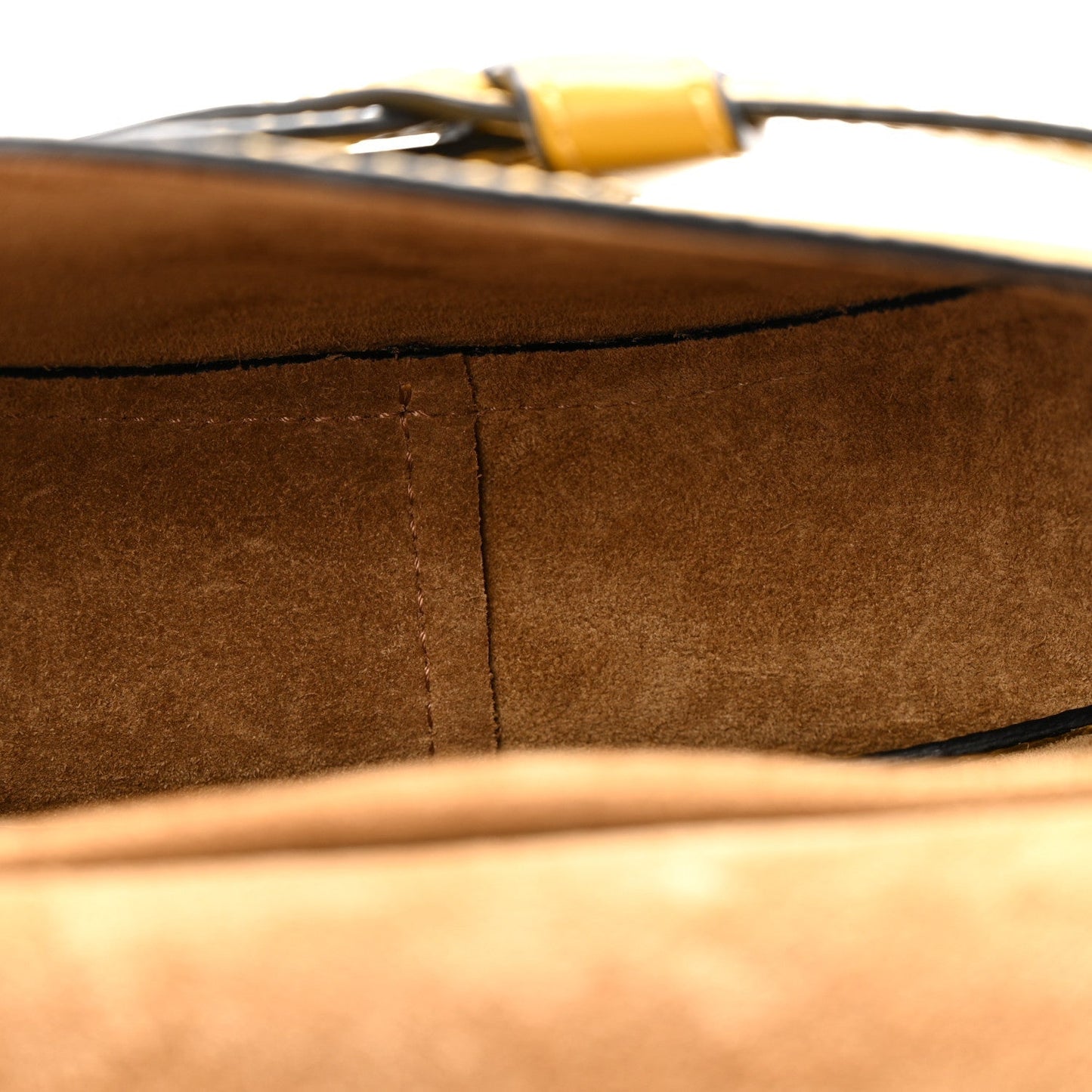 Grained Calfskin Mini Gate Crossbody Bag Yellow