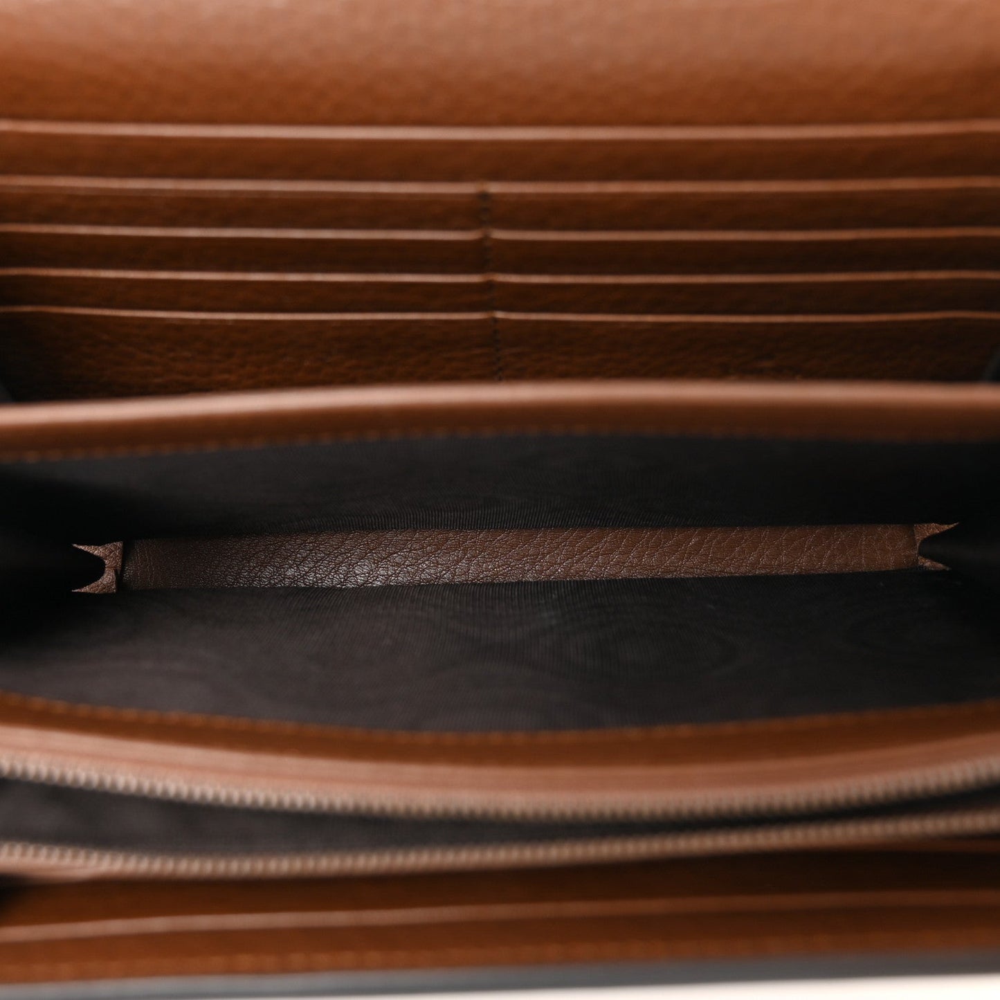 Cellarius Calfskin GG Marmont Chain Wallet Nut Brown