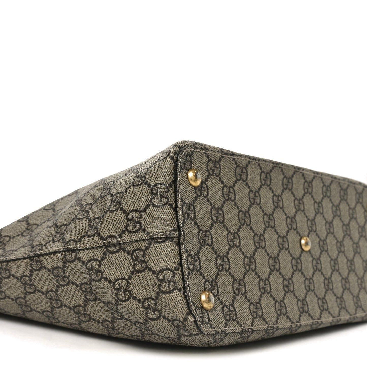 GG Supreme Monogram Medium Zippered Bucket Tote Beige Tuscany