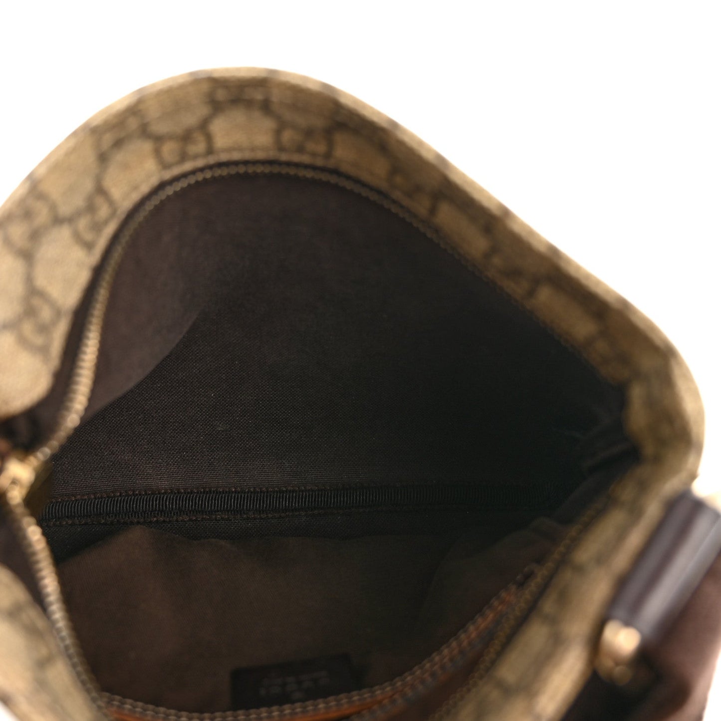 GG Supreme Monogram Small Flat Messenger Bag Dark Brown
