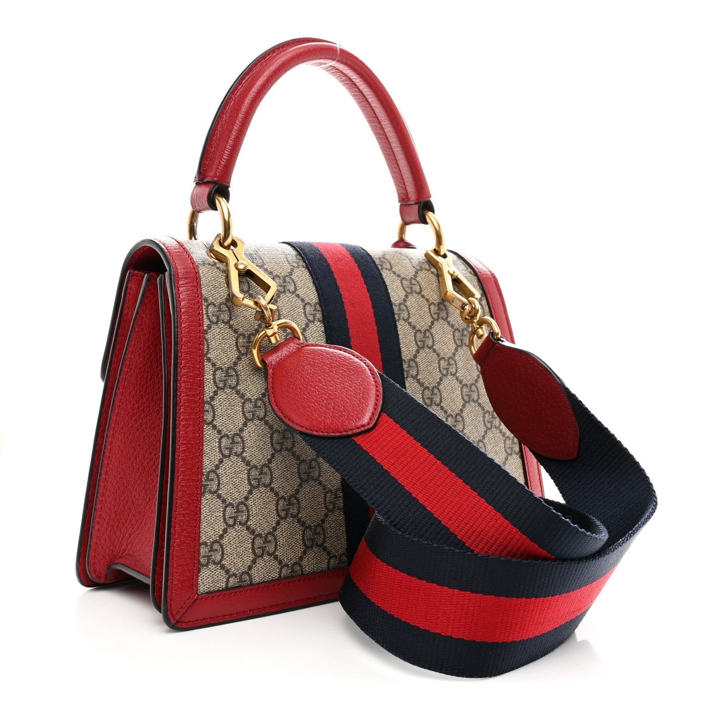 GG Supreme Monogram Small Queen Margaret Top Handle Bag Red