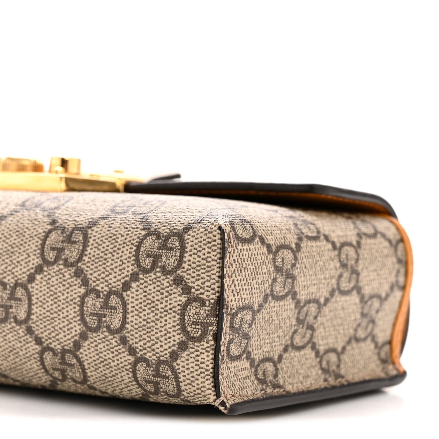 GG Supreme Monogram New Sakai Calfskin Mini Padlock Top Handle Shoulder Bag Beige Ebony Mystic White Sun Oil
