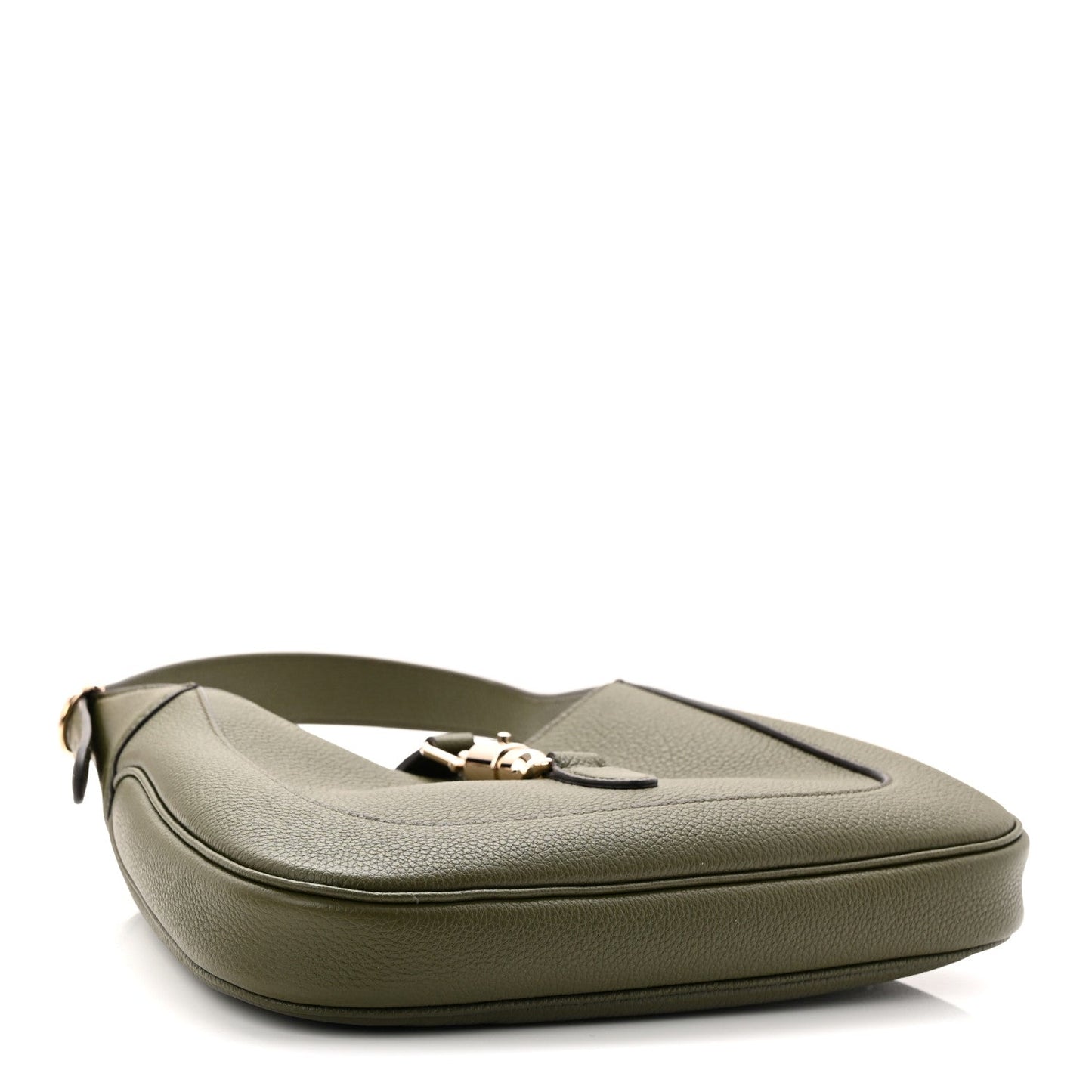 Sea Calfskin Web Medium Jackie 1961 Hobo Dark Green