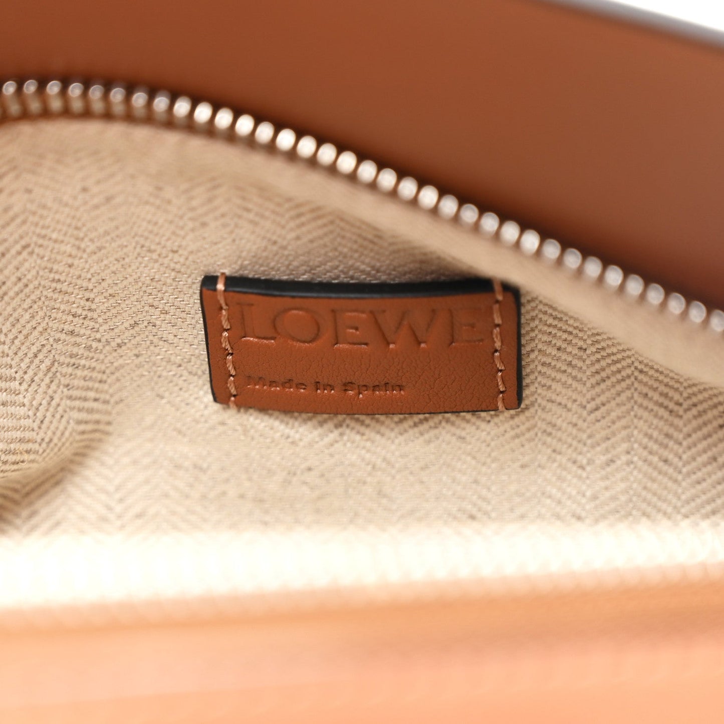 Calfskin Small Puzzle Edge Bag Tan