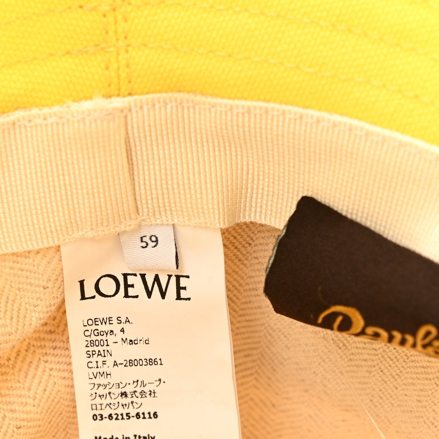 Canvas Calfskin Fisherman Bucket Hat 59 Yellow