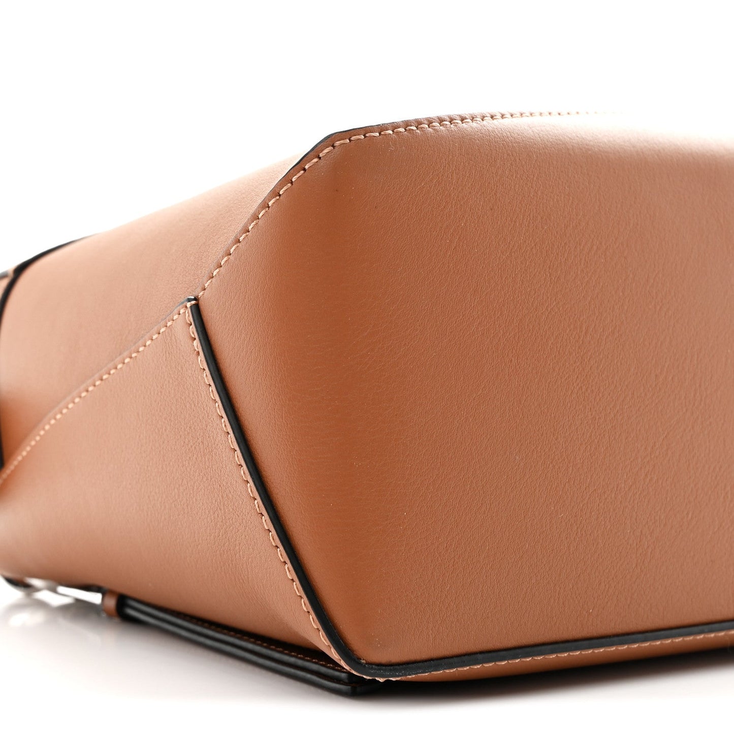 Calfskin Small Puzzle Edge Bag Tan