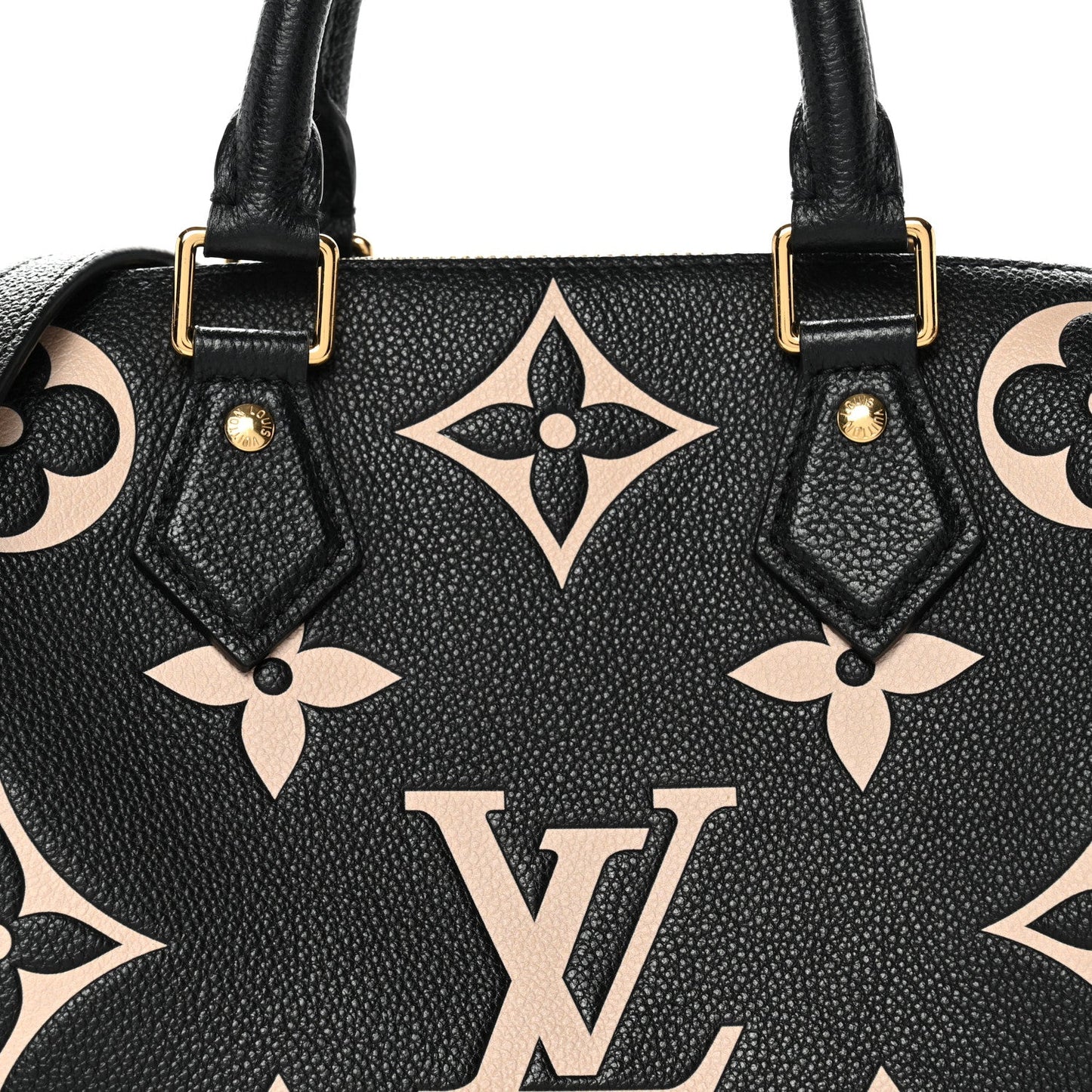 Empreinte Monogram Giant Speedy Bandouliere 25 Black Beige