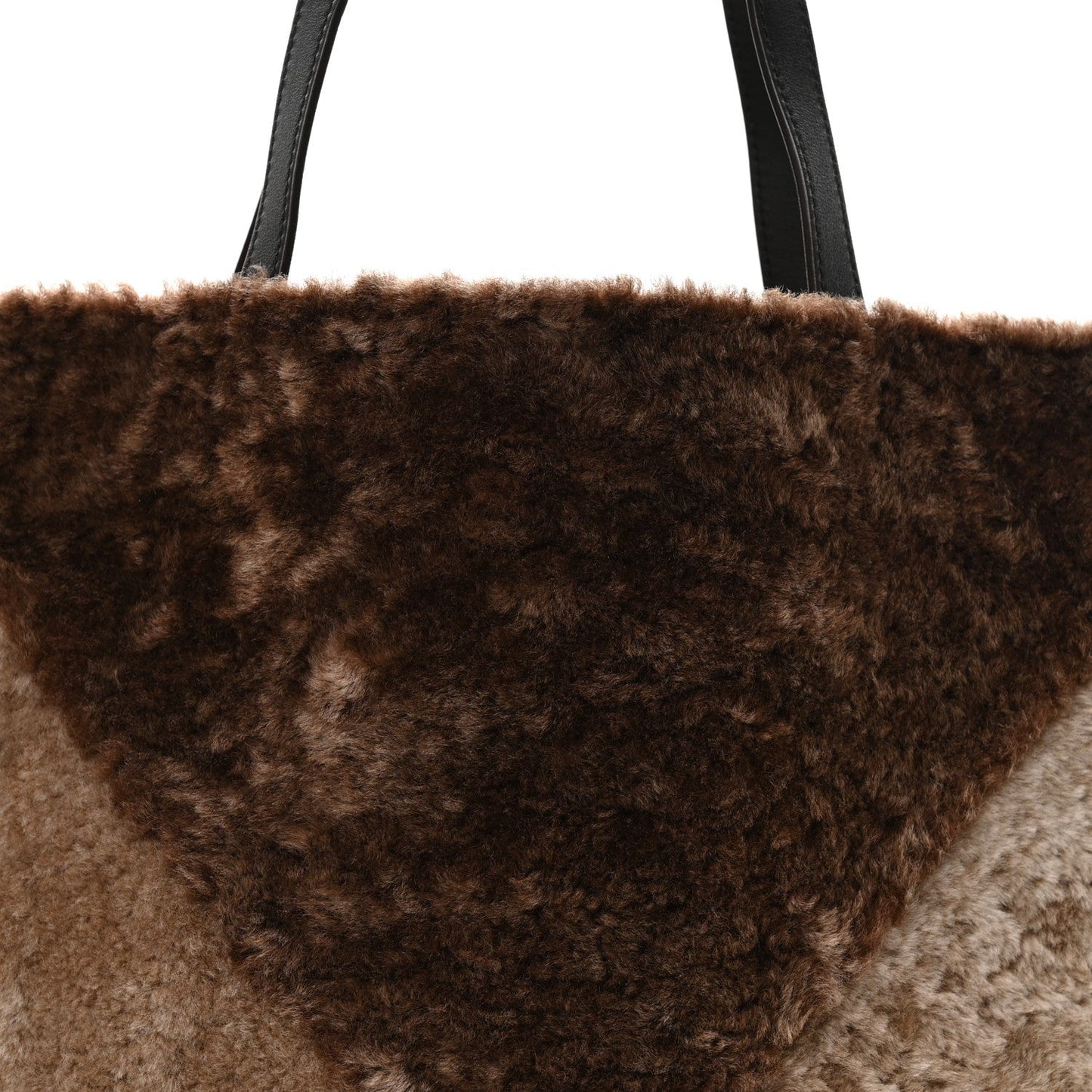 Shearling Large Puzzle Fold Tote Multicolor
