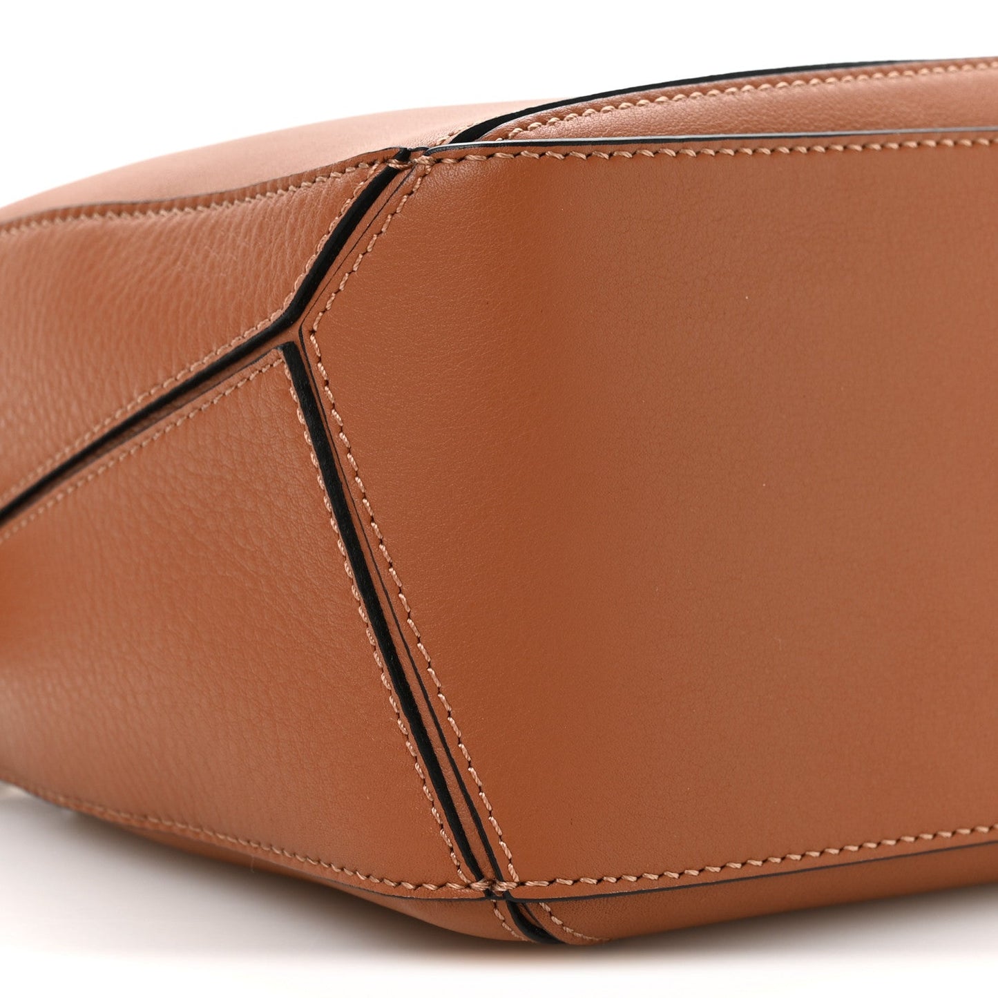 Calfskin Small Puzzle Edge Bag Tan