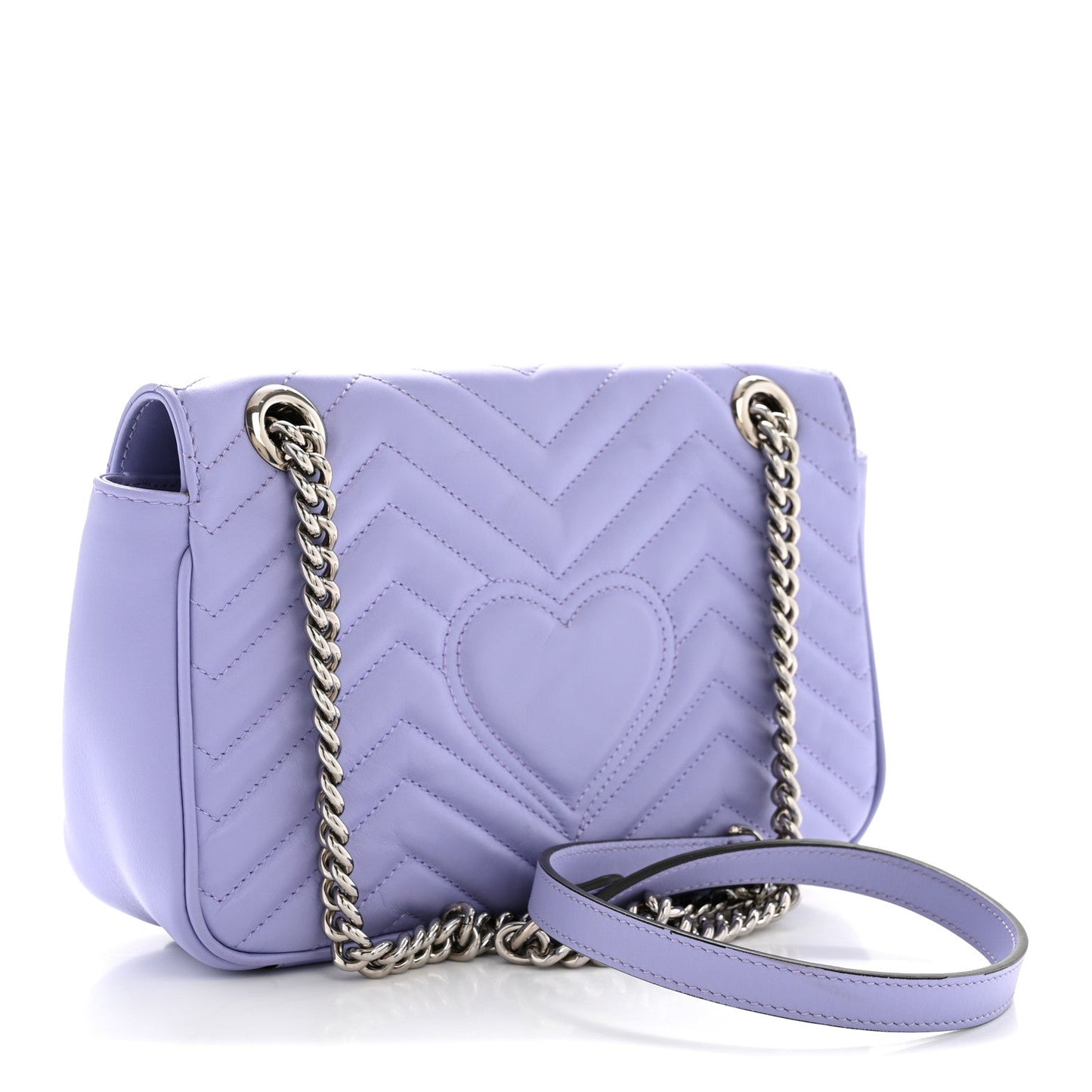 Calfskin Matelasse Small GG Marmont Shoulder Bag Lapis