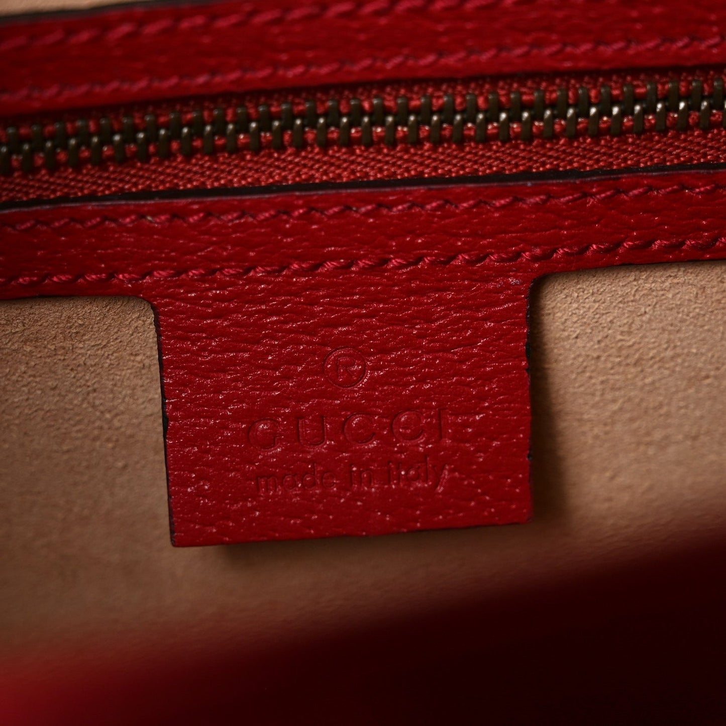 GG Supreme Monogram Small Queen Margaret Top Handle Bag Red