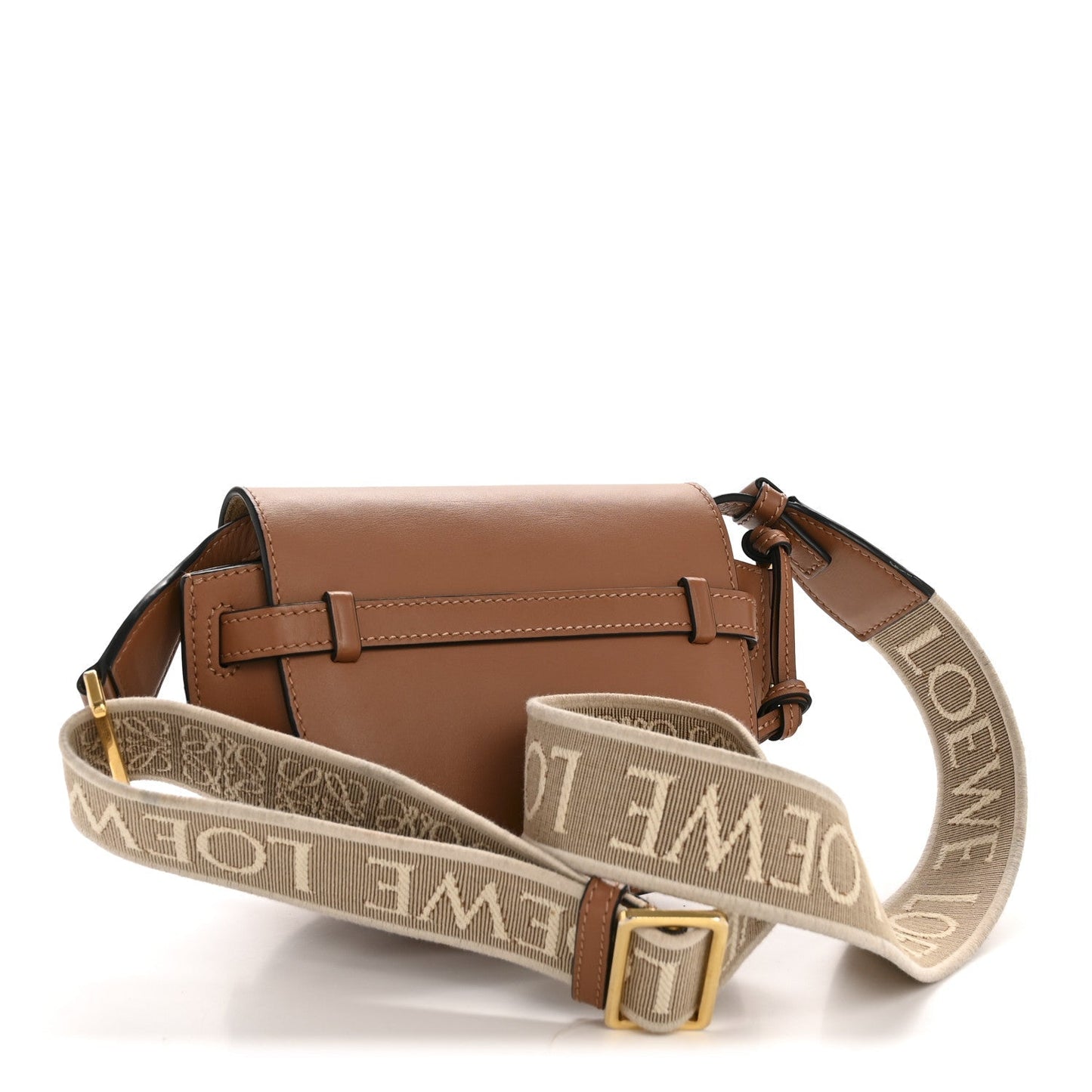 Calfskin Jacquard Mini Gate Dual Bag Tan