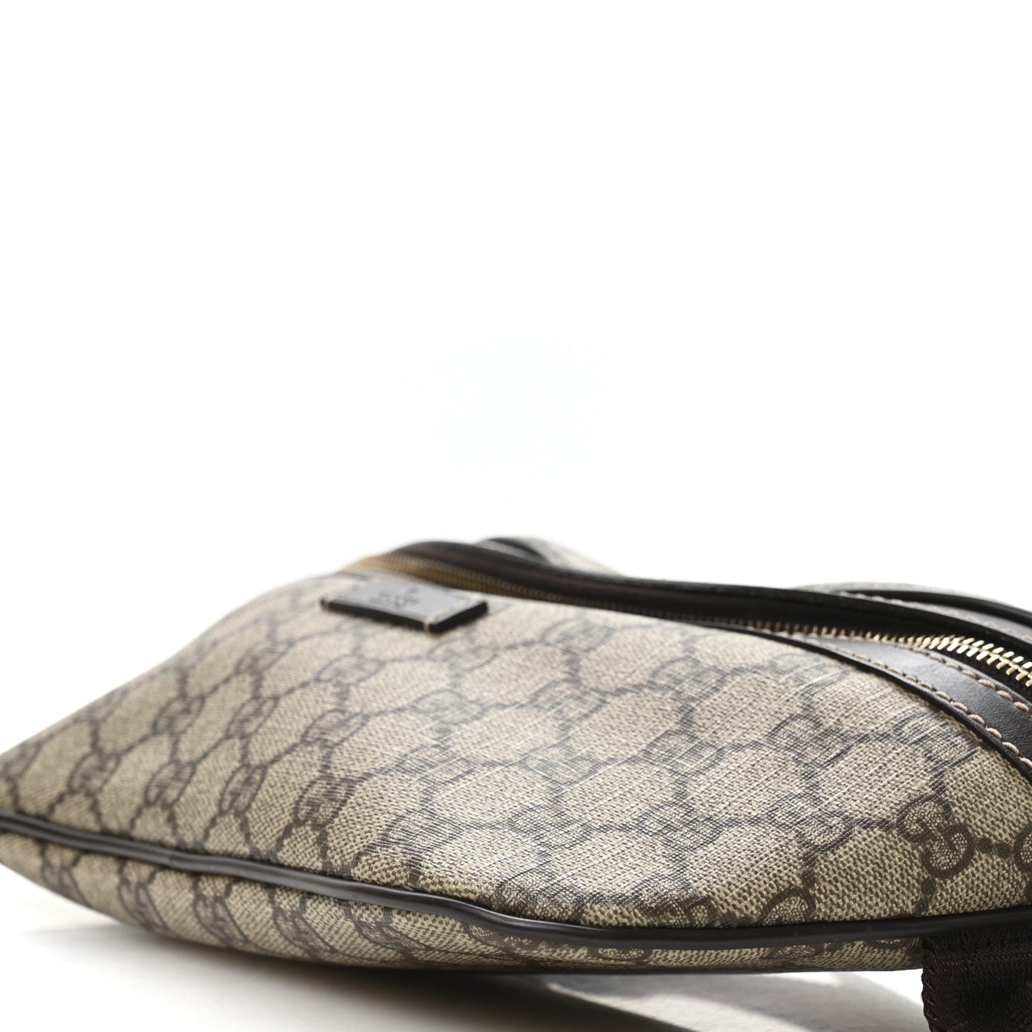 GG Supreme Monogram Belt Bag Dark Brown