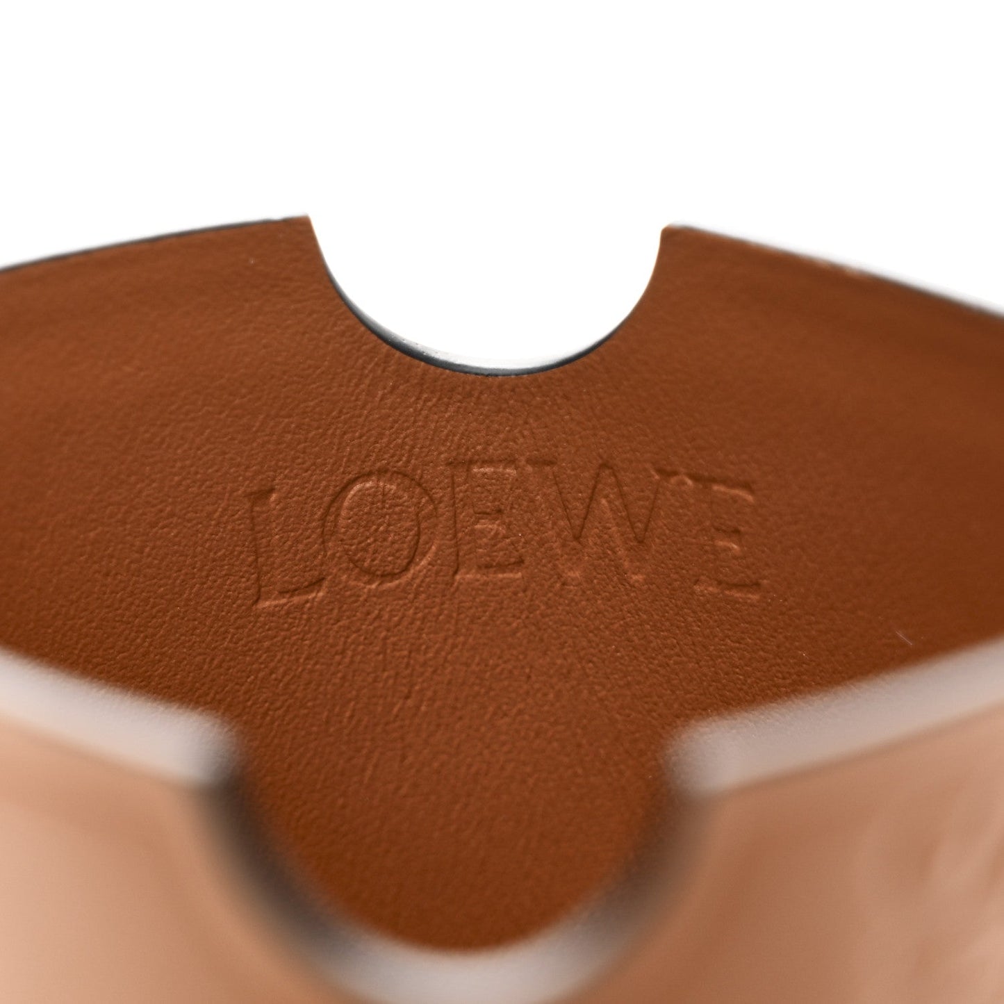 Smooth Calfskin Anagram Phone Pouch Tan