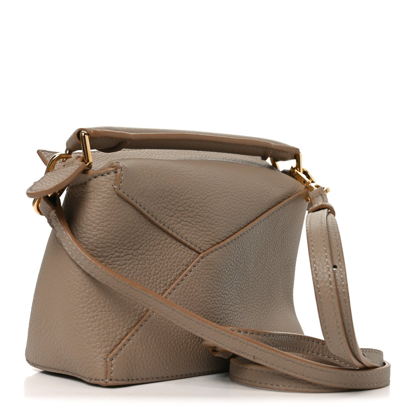 Soft Grained Calfskin Mini Puzzle Edge Bag Sand