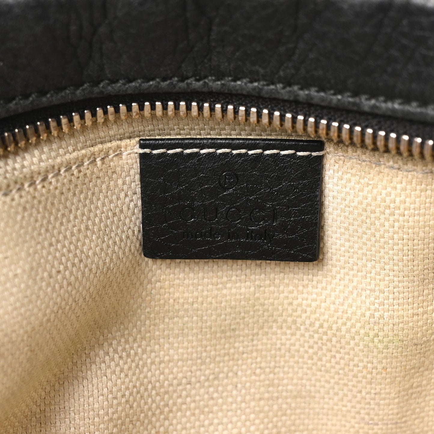 Pebbled Calfskin Small Soho Disco Bag Black